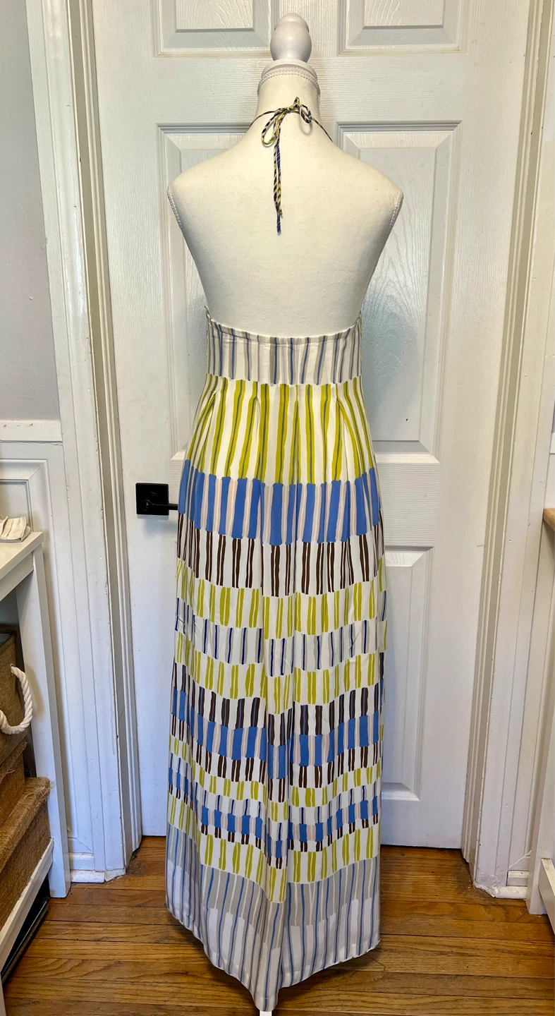 New- Maxi Halter Dress - Geometric Print - photo 2