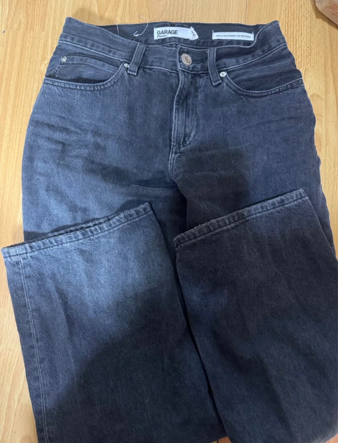 Garage low rise baggy black jeans