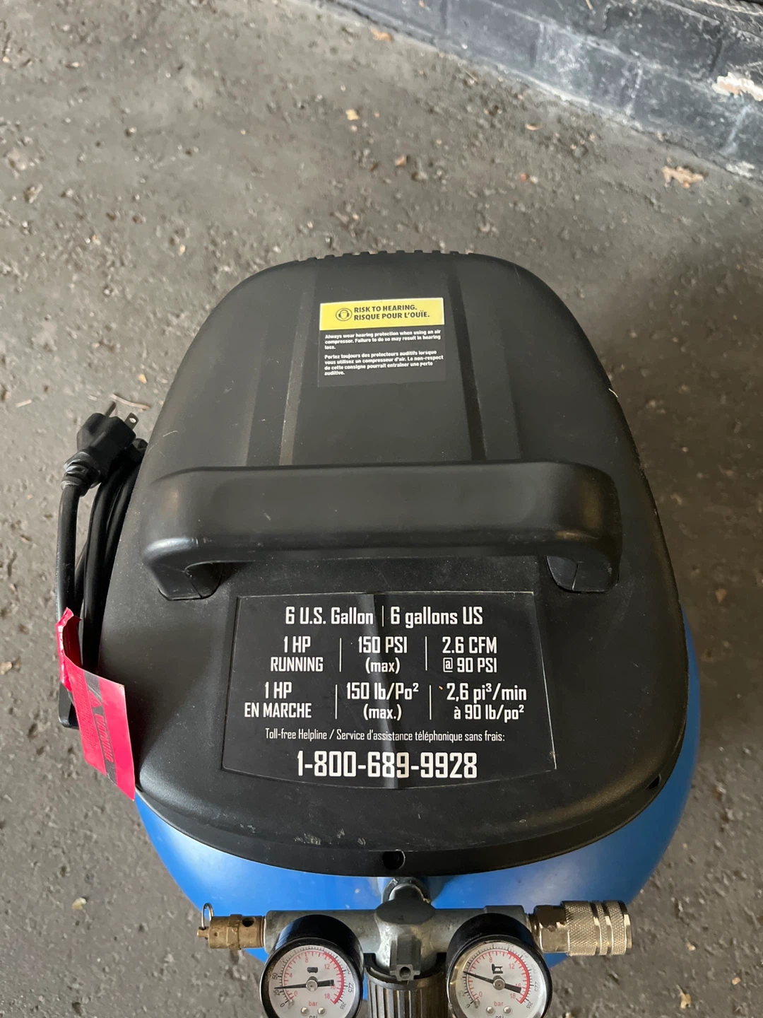 Mastercraft 6 Gallon Air Compressor - photo 2