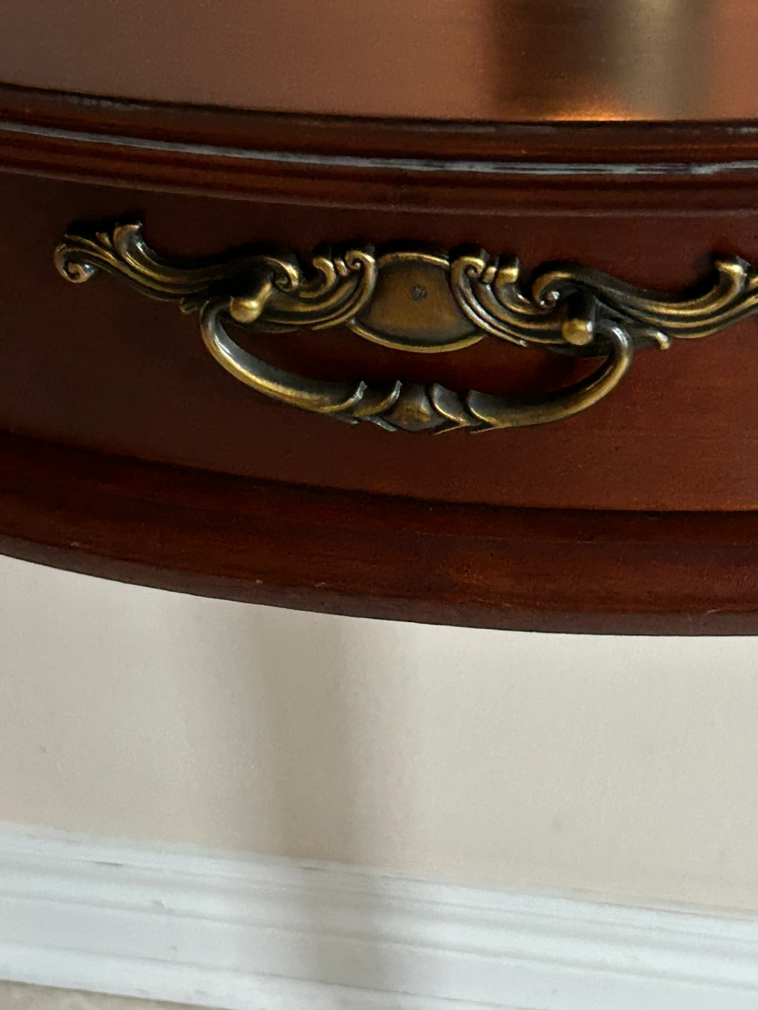 Half-Moon Console Table with Drawer - photo 3