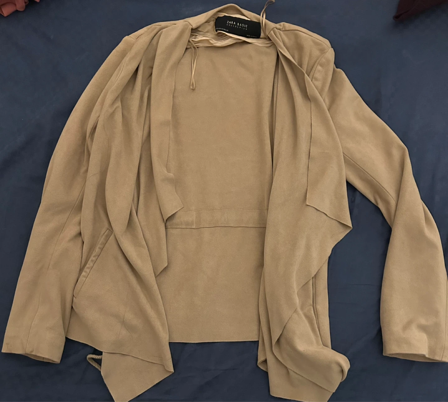 Zara Basic Collection Open Front Drape Jacket