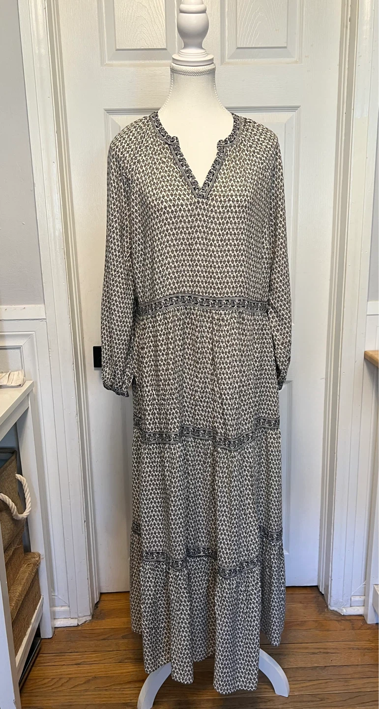 Tiered Maxi Dress with Floral Print - photo 2