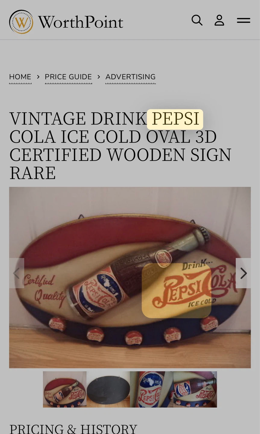 Vintage Pepsi Cola Ice Cold Embossed 3D Oval Sign - photo 2