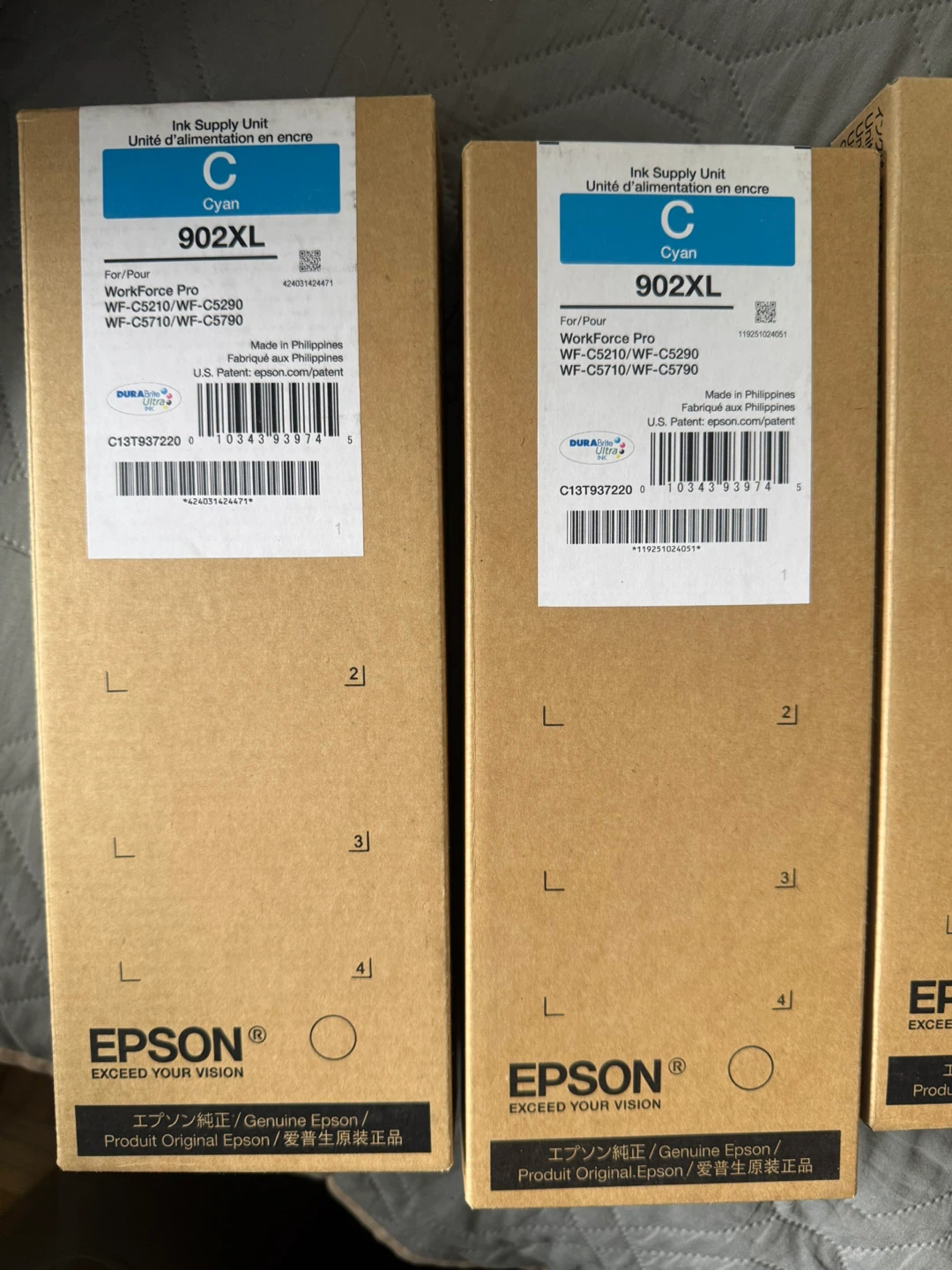Epson 902XL Ink Cartridges - Cyan, Black, Magenta, Yellow