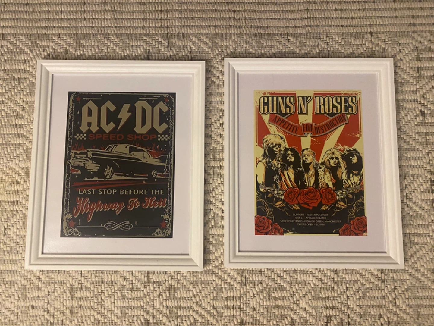 Large Frames (AC/DC and Guns n’ Roses Posters)