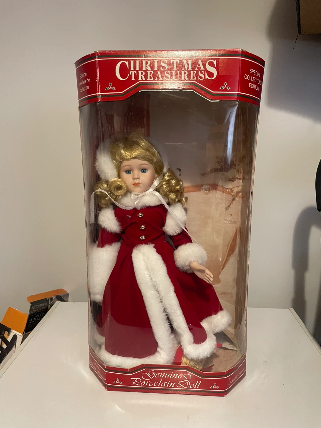 Christmas Treasures Genuine Porcelain Doll
