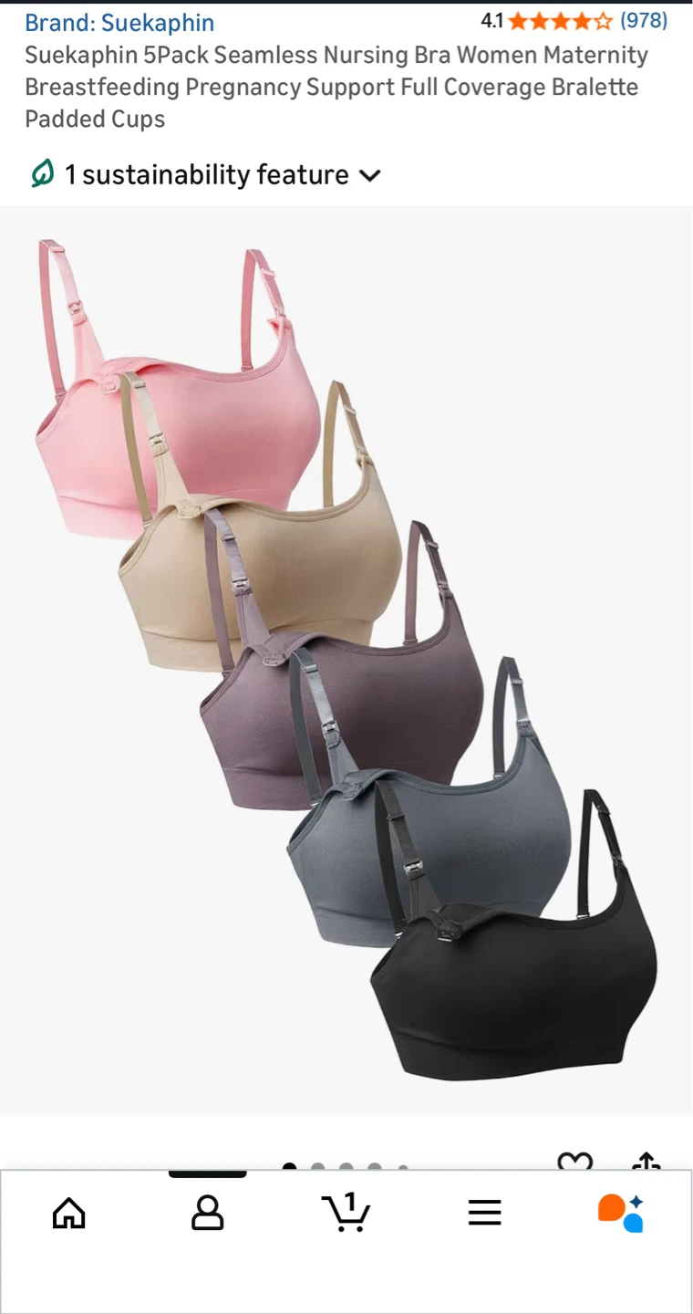 New 5 Pack Seamless Nursing Bras - photo 2