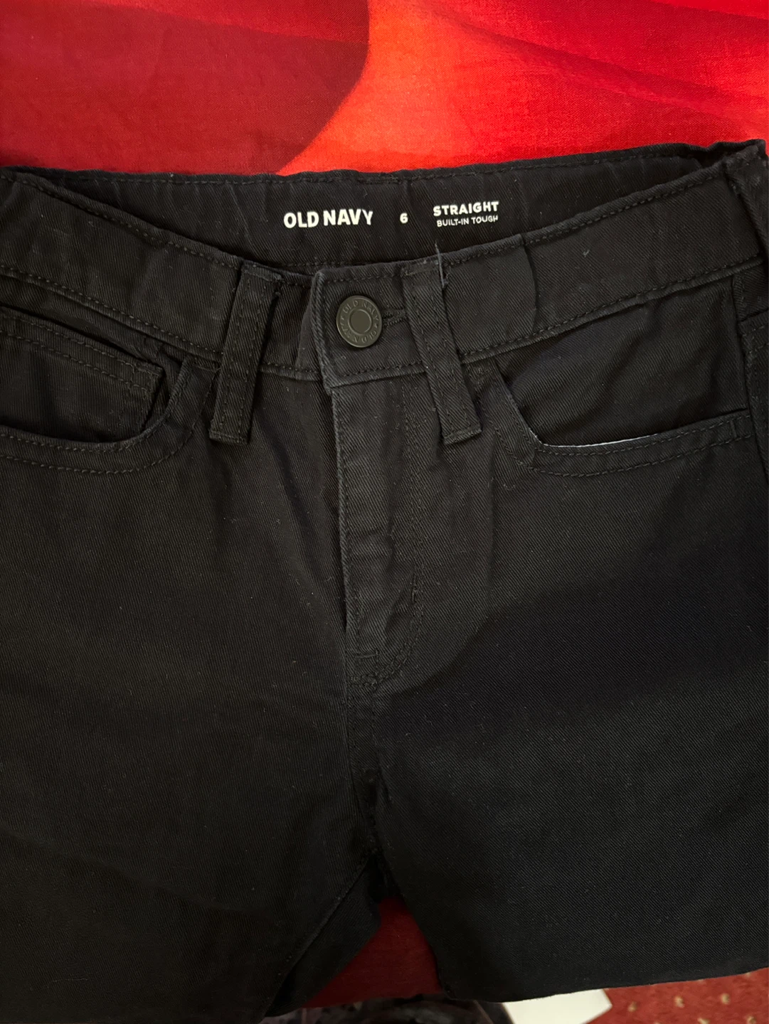 Old Navy Black Straight Built-In Tough Jeans Size 6 - photo 2