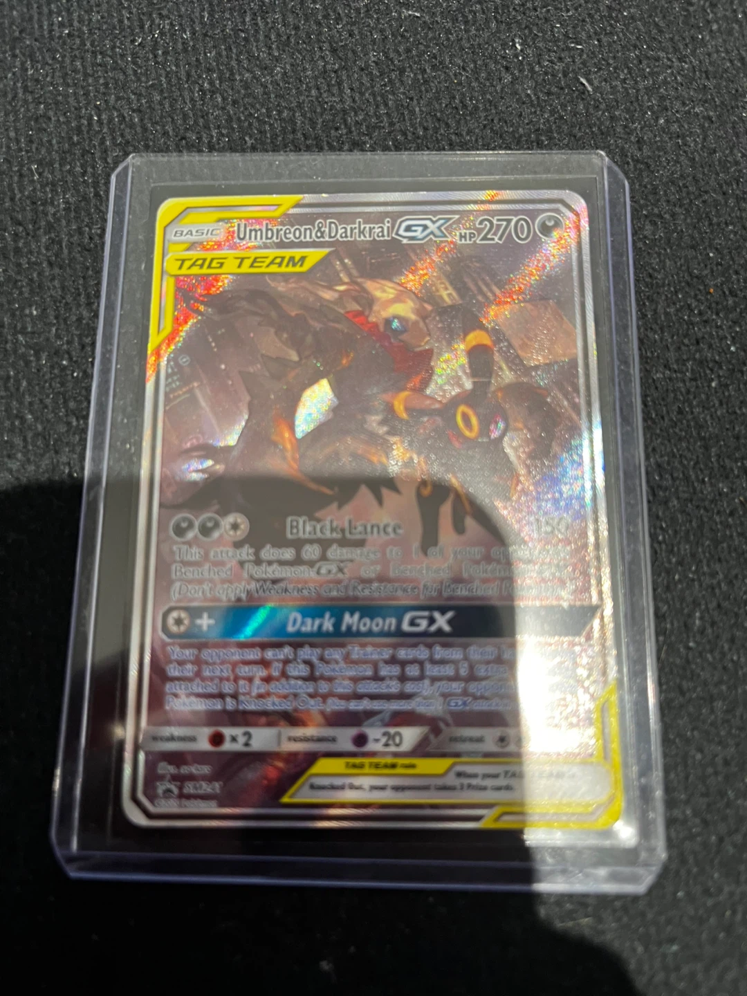Pokémon Umbreon & Darkrai GX Tag Team Card