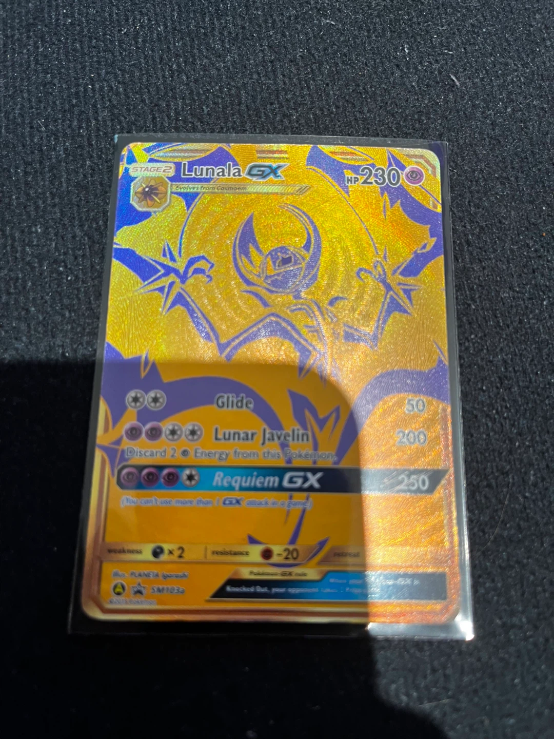 Pokemon Lunala GX Trading Card
