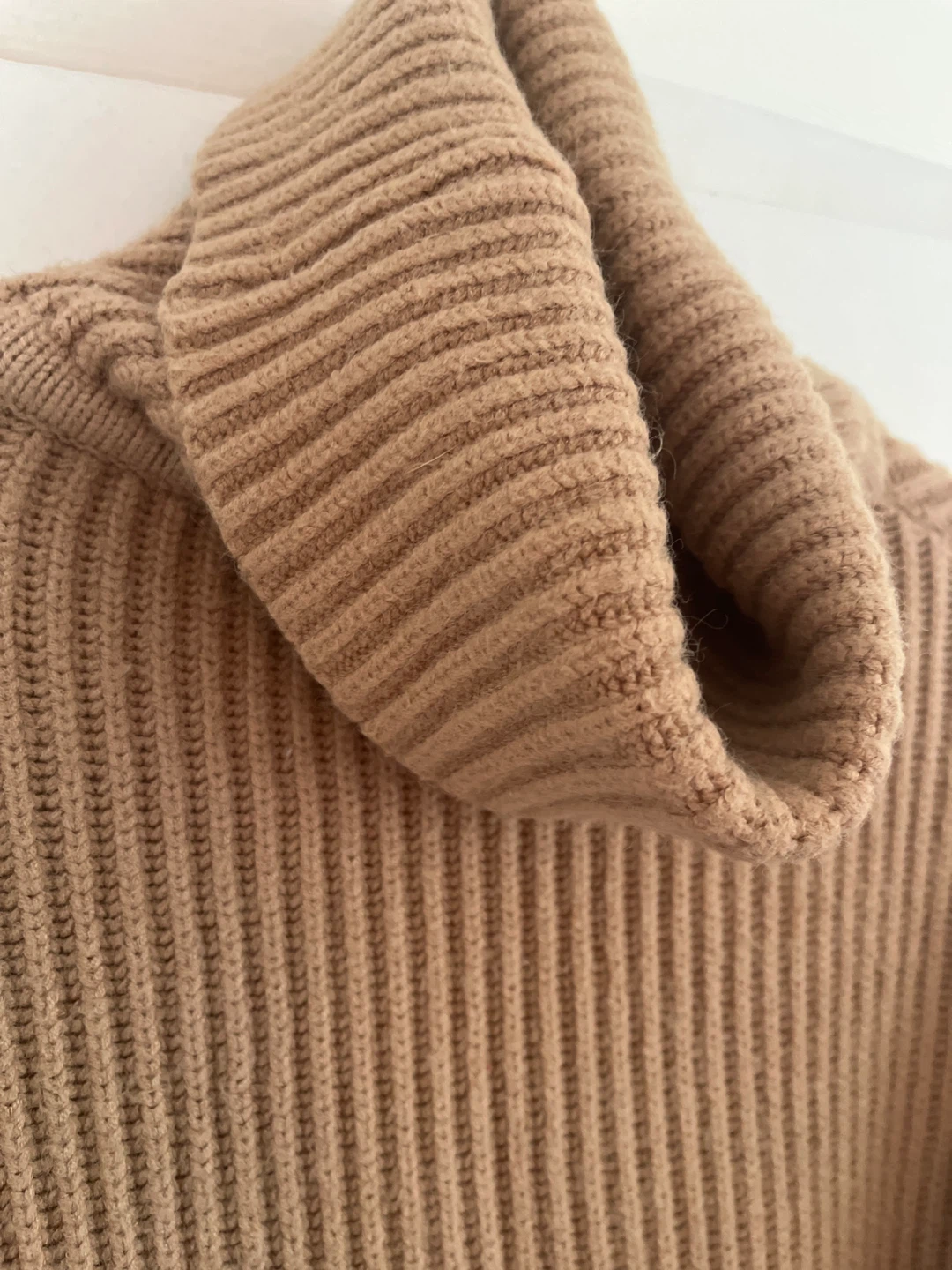 Camel Ribbed Turtleneck Sweater - photo 2