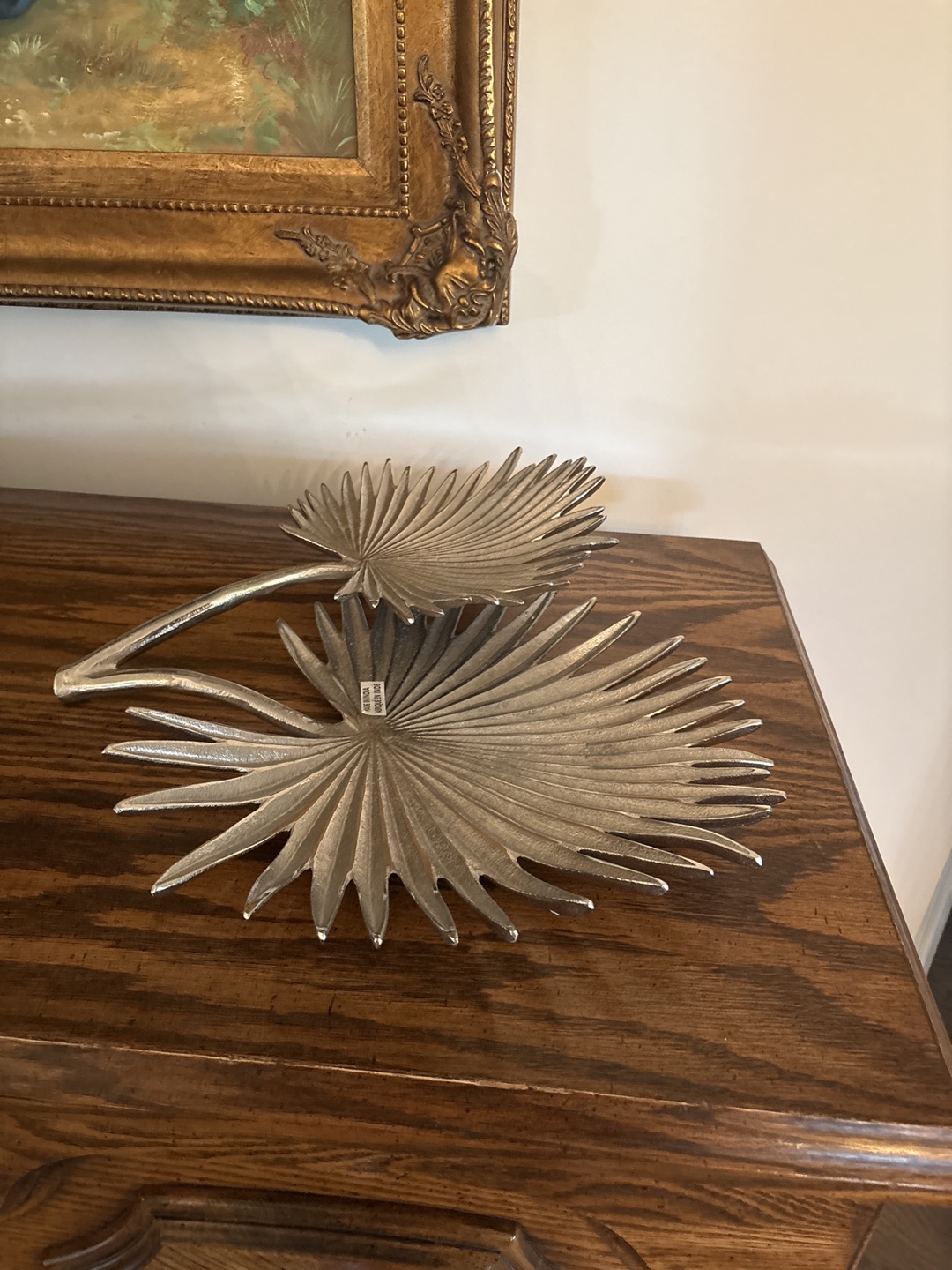 HOMESENSE Silver Palm Leaf Decorative Tray - photo 2