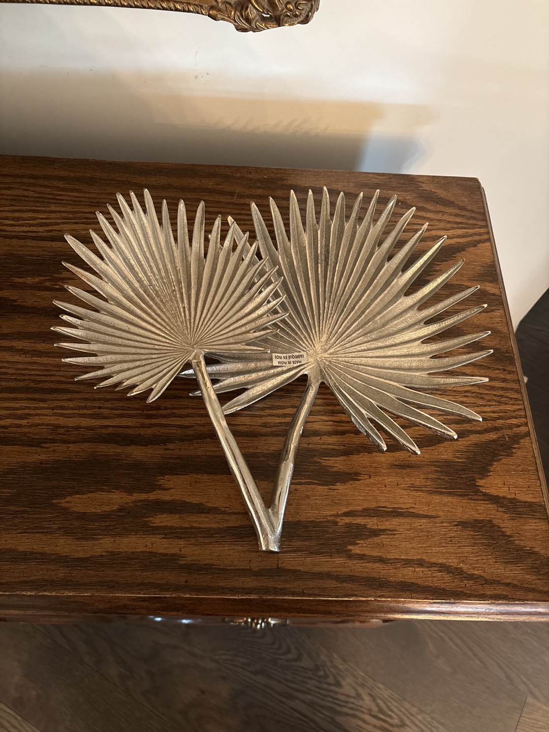 HOMESENSE Silver Palm Leaf Decorative Tray