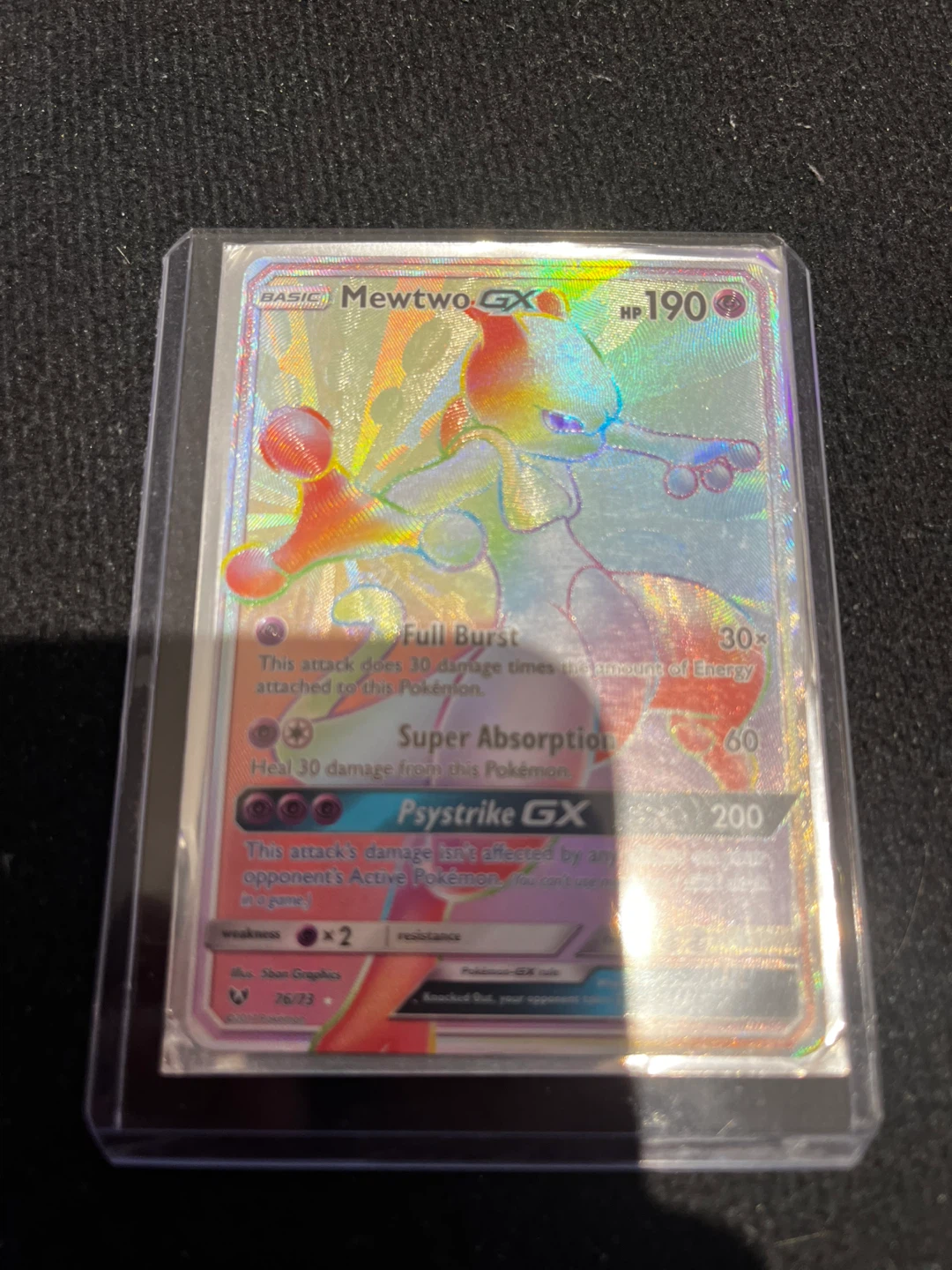 Pokemon Mewtwo GX Trading Card 76/73