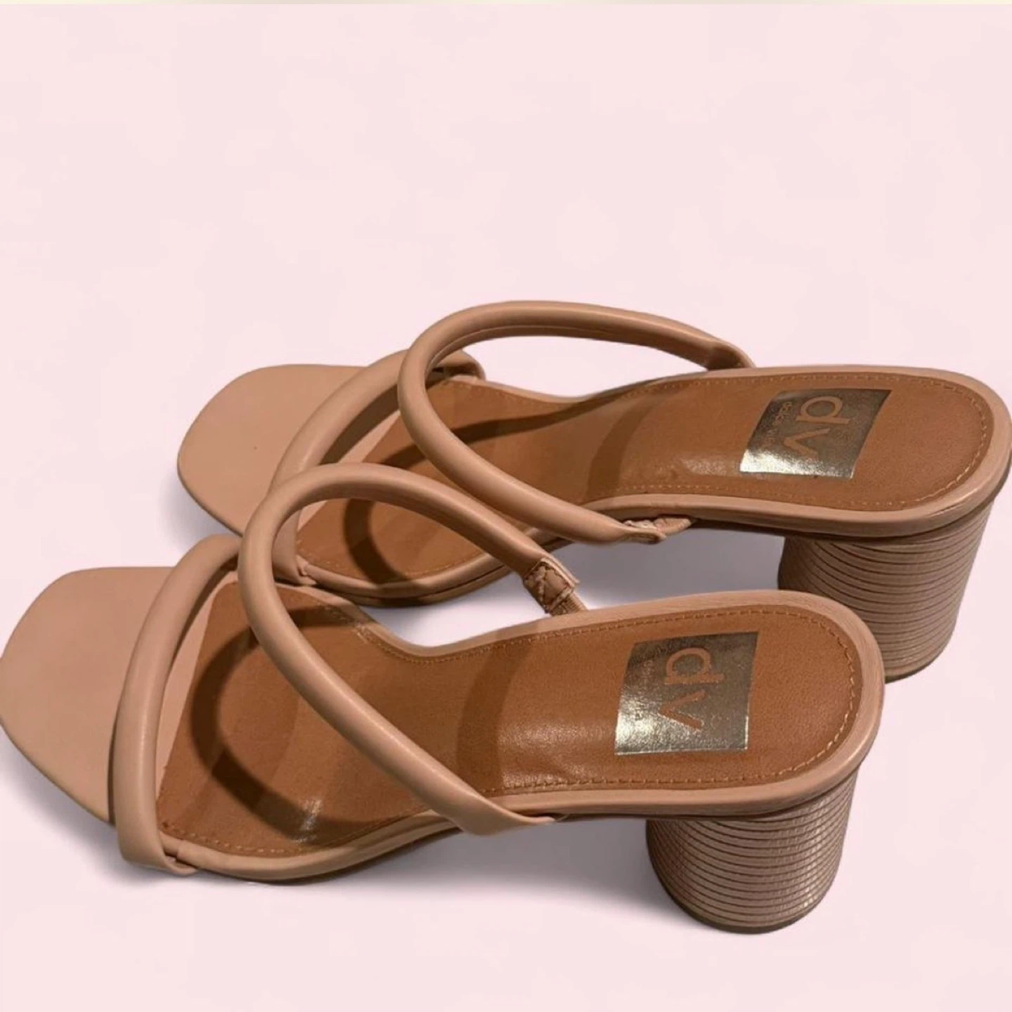 DV Dolce Vita Nude Block Heel Sandals - photo 2