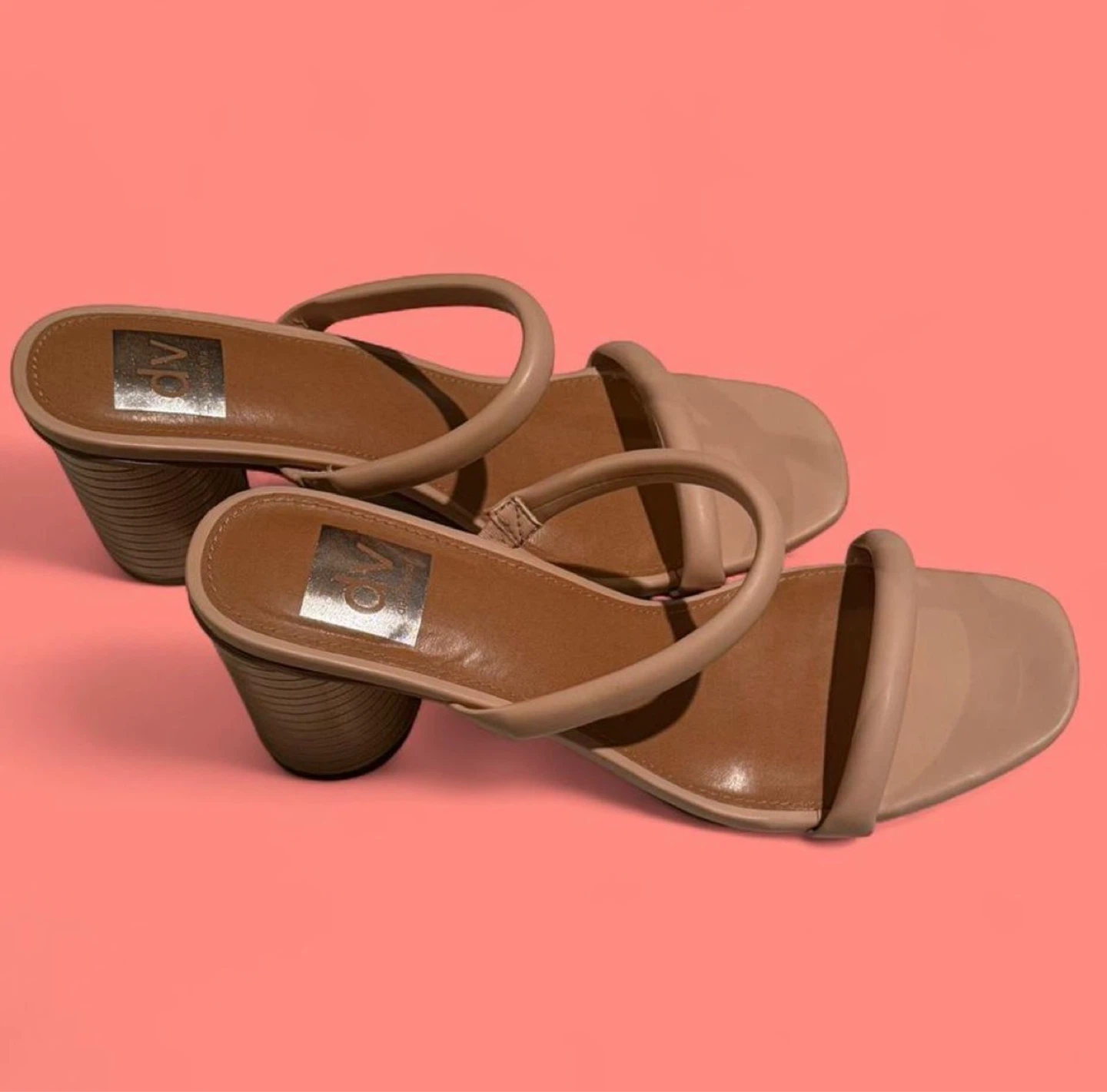 DV Dolce Vita Nude Block Heel Sandals - photo 4