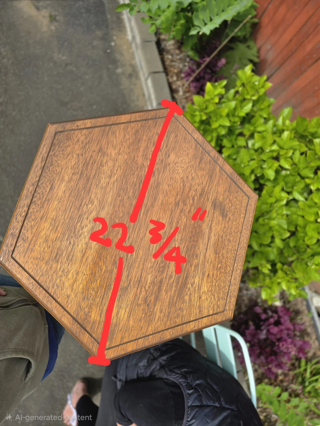 Mahogany Hexagonal Side Table - photo 2