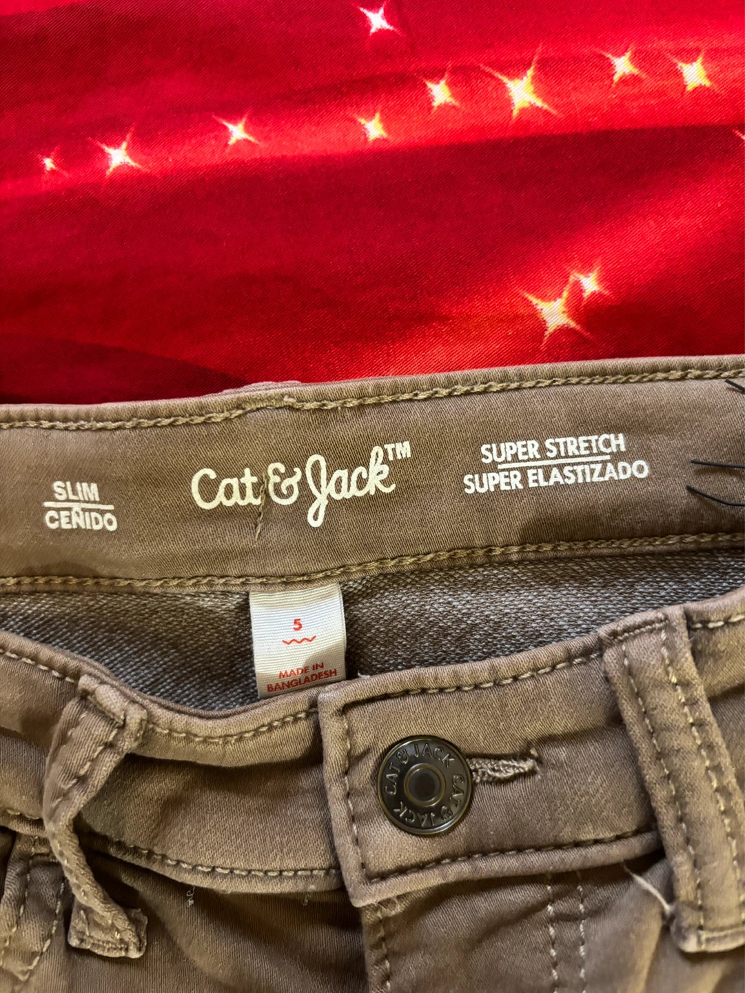 Cat & Jack Slim Fit Super Stretch Pants Size 5 - photo 3
