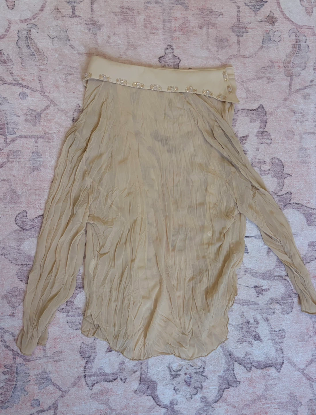 Butter Yellow Embellished Cardigan - M - photo 4