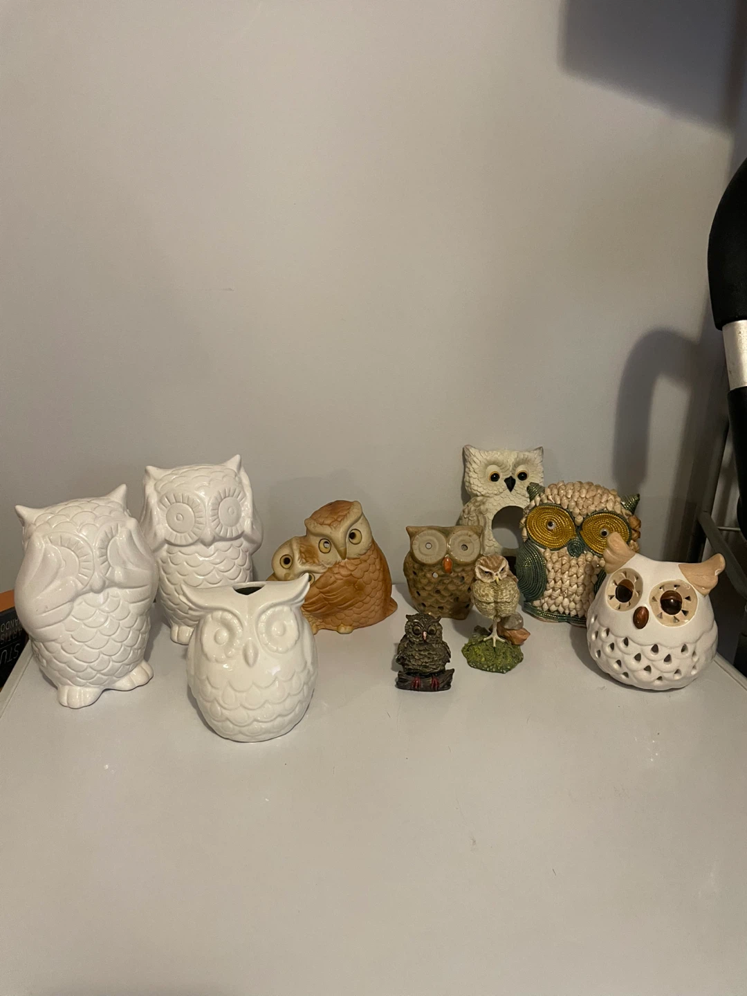 Assorted Decorative Owl Figurines
