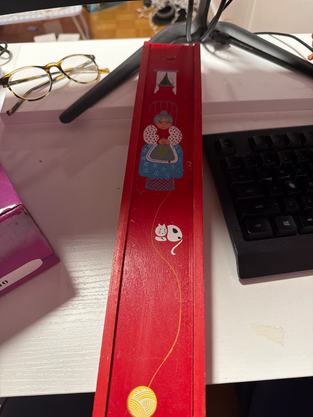 Aero Knitting Needles Set in Red Wooden Case