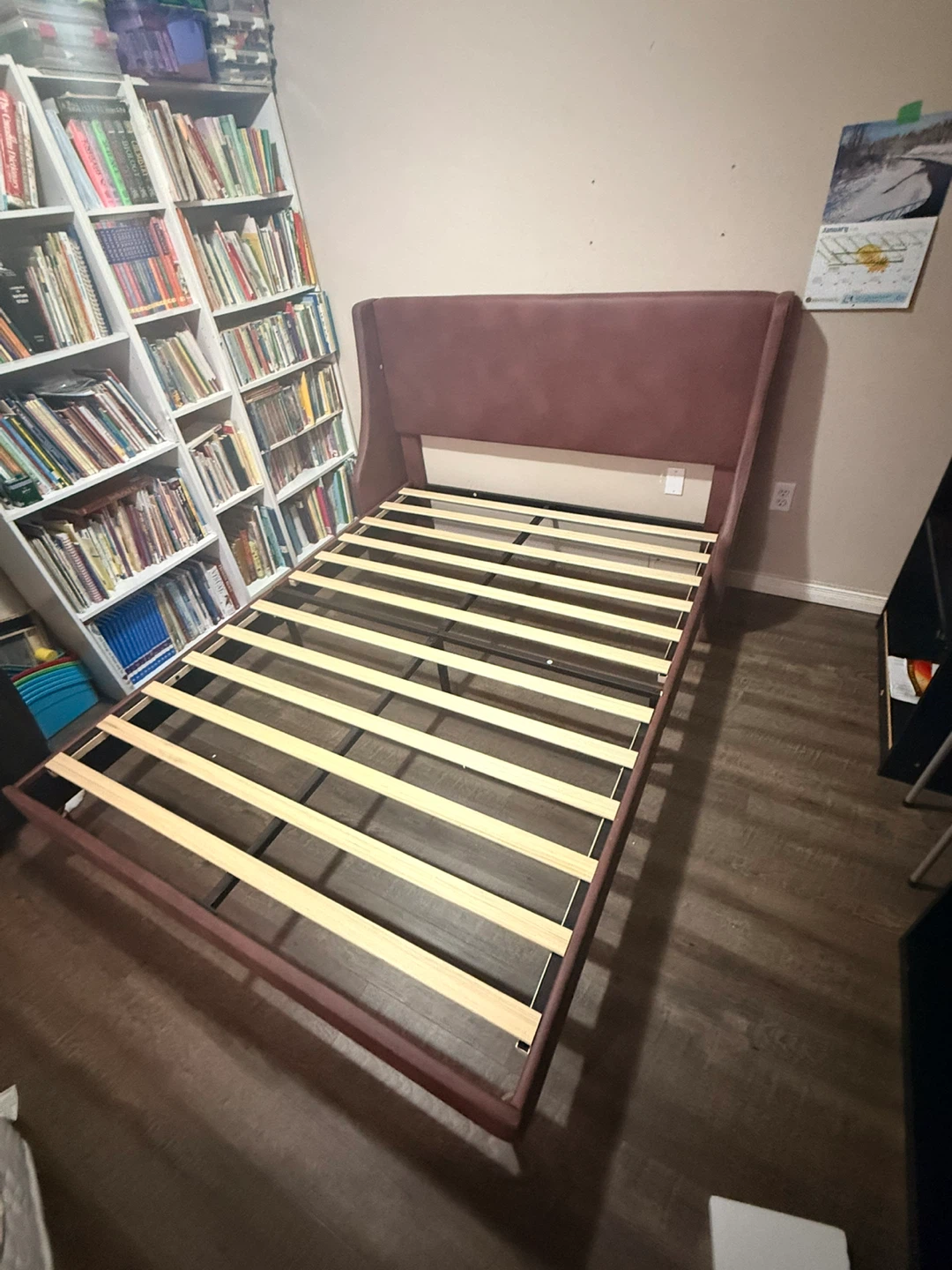 Wancla Queen Size Upholstered Platform Bed Frame - photo 5