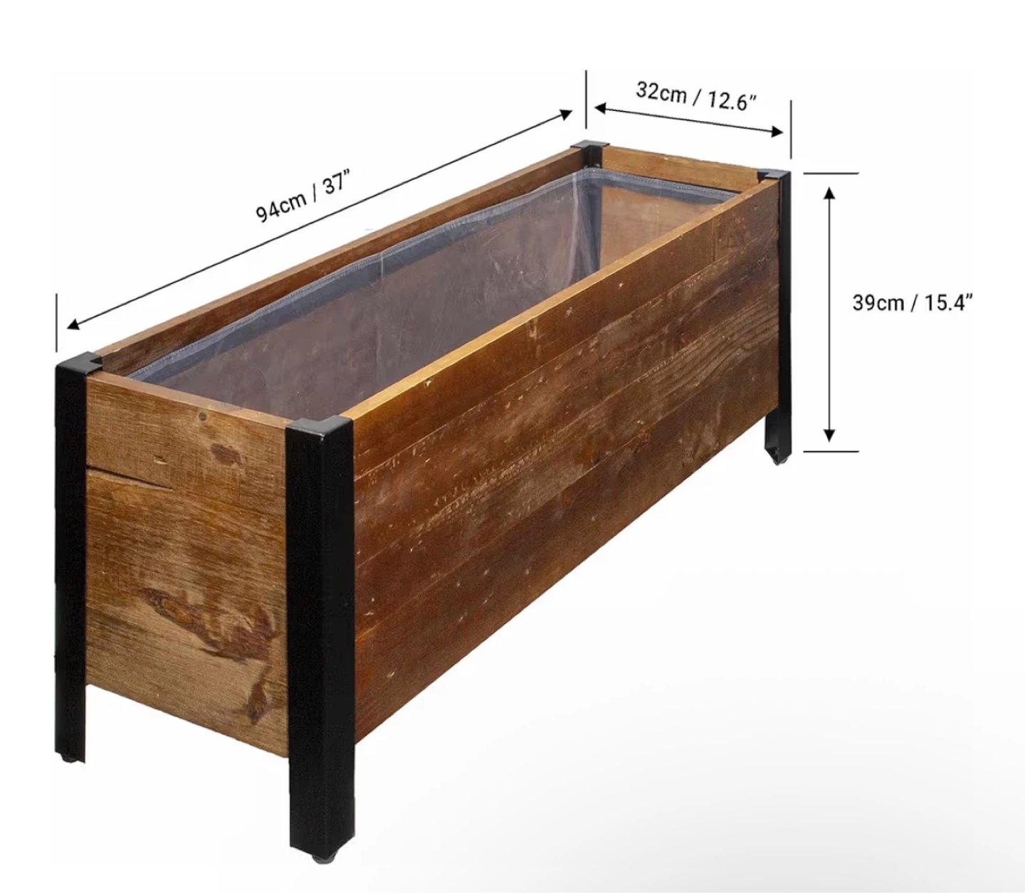 Grapevine Rectangular Planter Box - Natural Brown 37in - photo 2