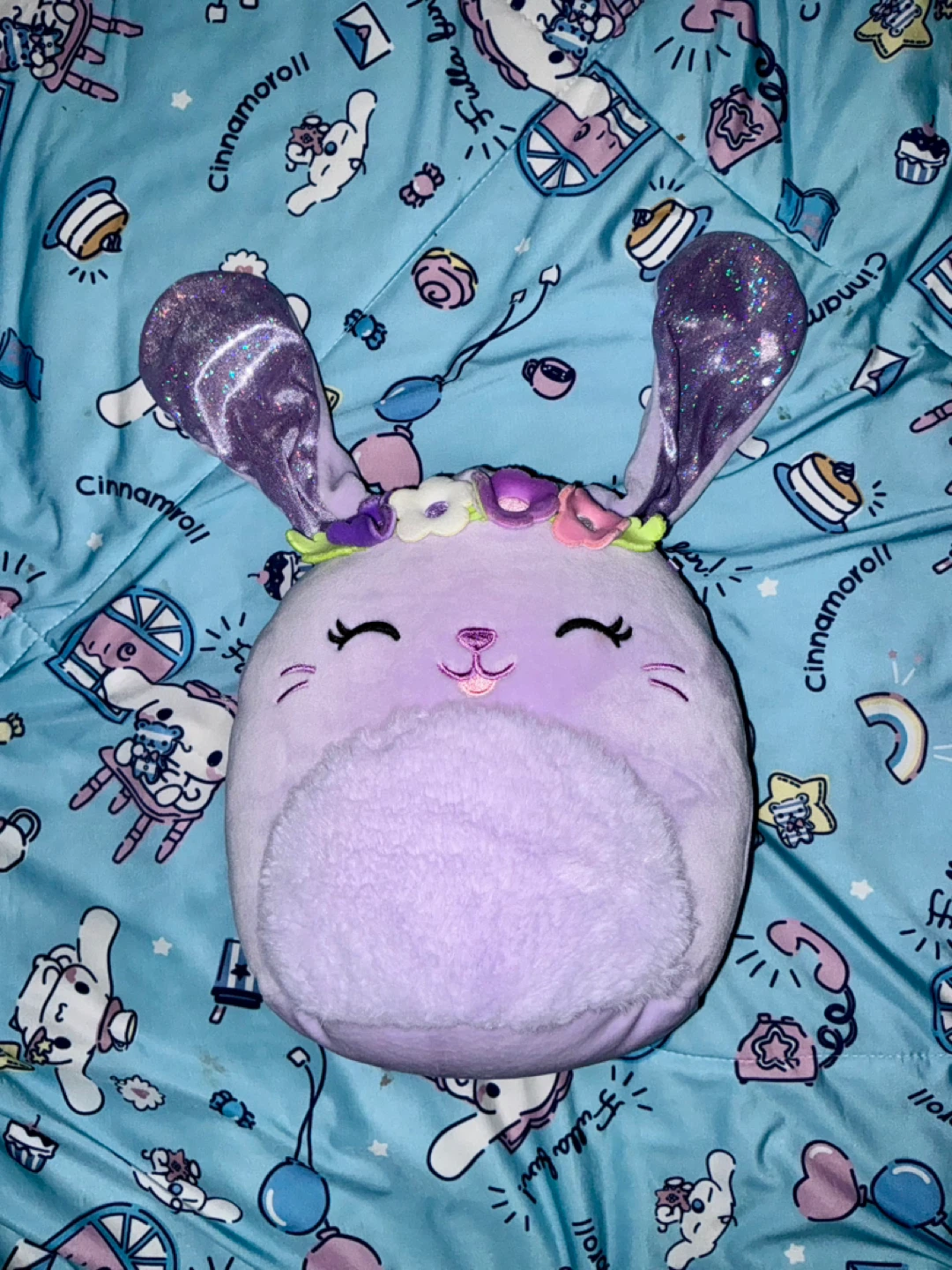 Squishmallows Purple Bunny Plush Toy