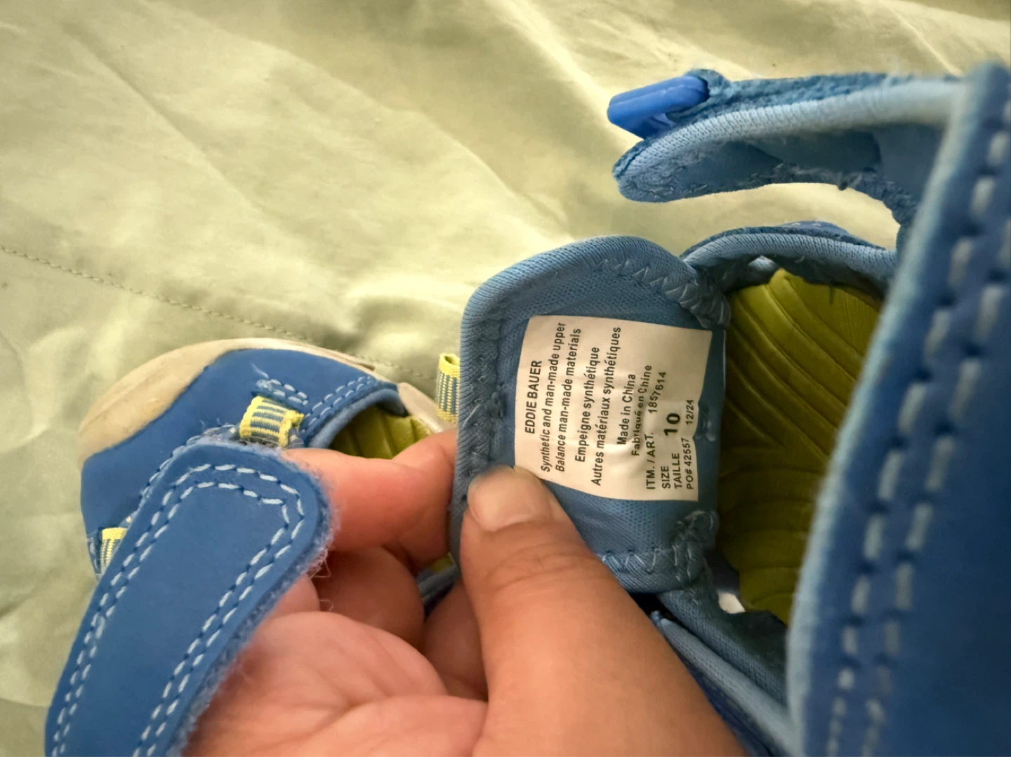 Eddie Bauer Blue & Yellow Kids Sandals Size 10 - photo 2