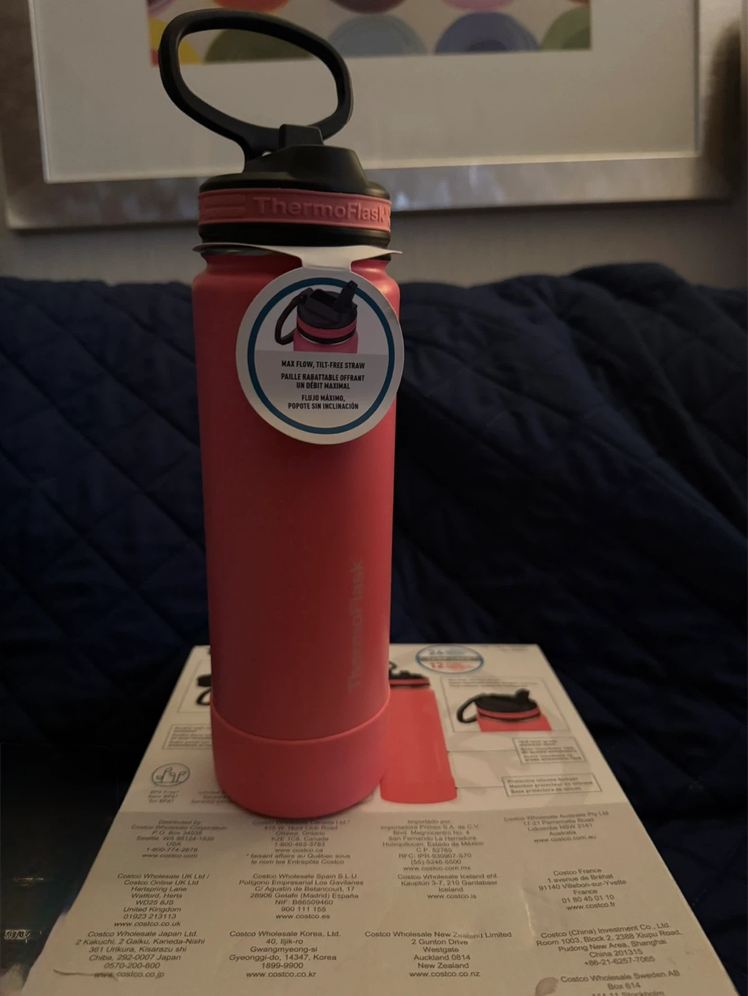 ThermoFlask 24oz Insulated Stainless Steel Bottle Coral