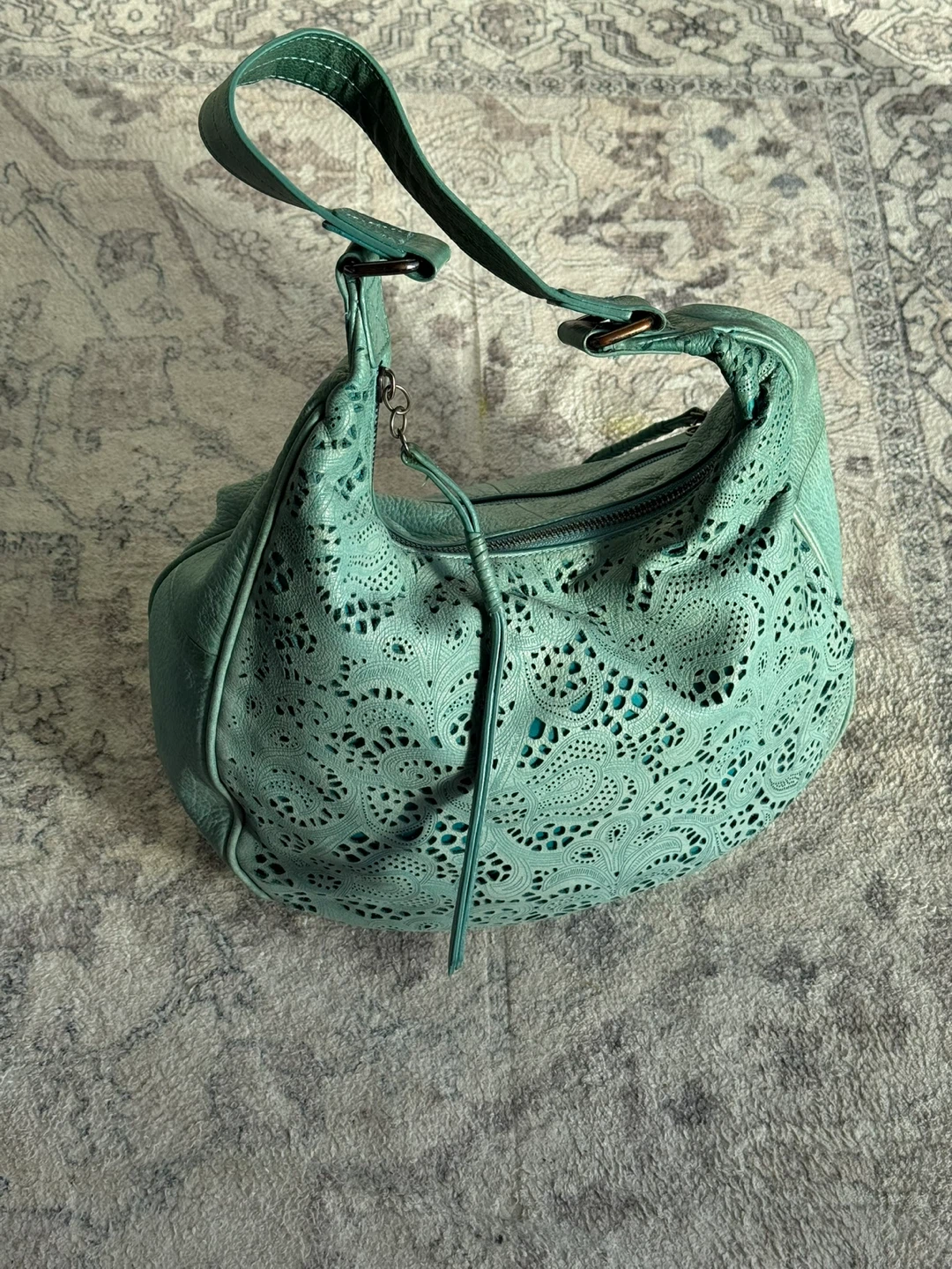 Danier Genuine Leather Teal Hobo Bag - photo 2