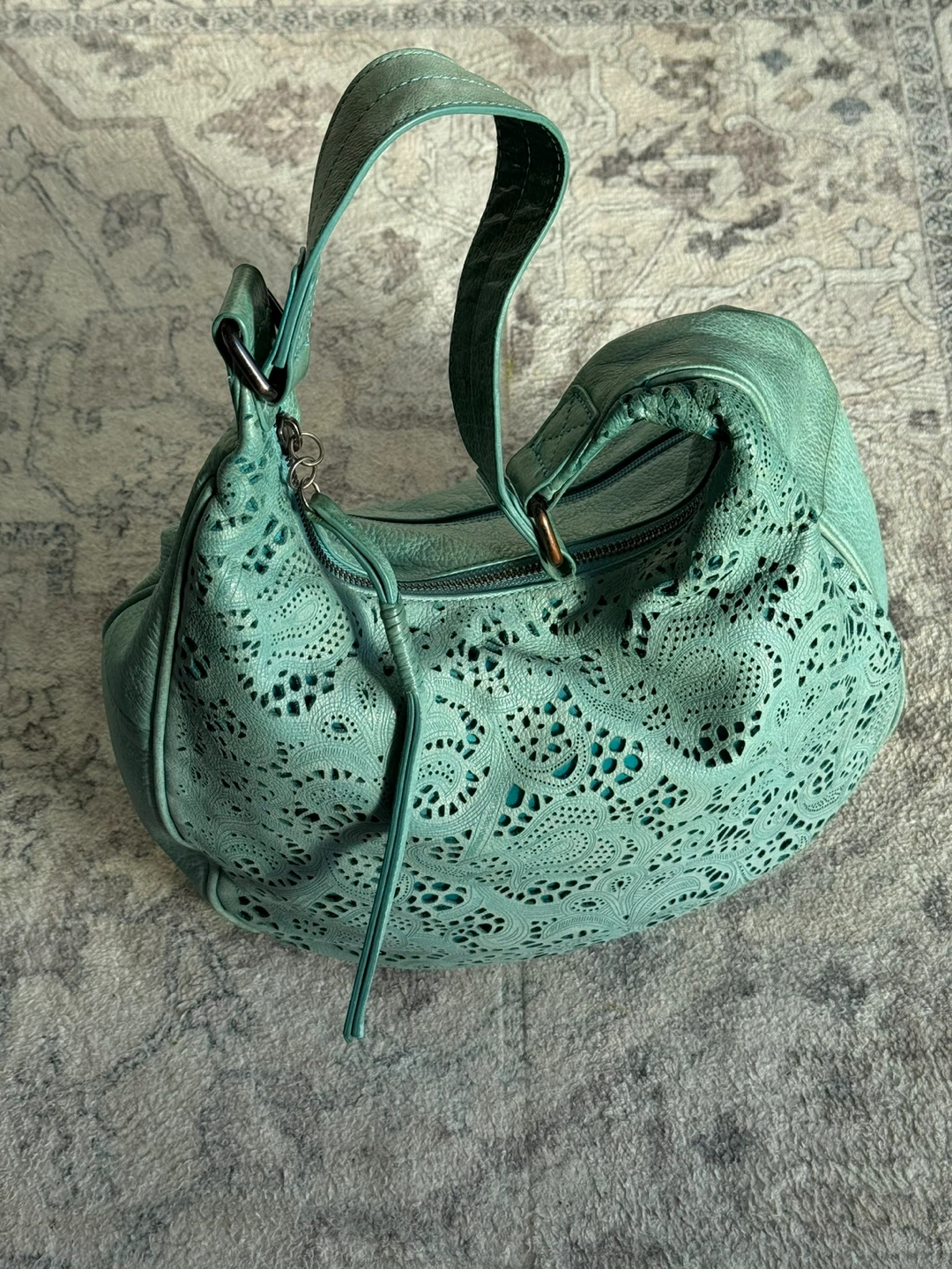 Danier Genuine Leather Teal Hobo Bag