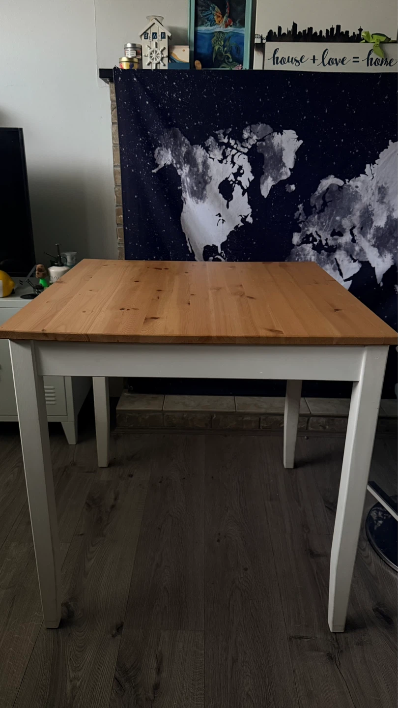 Wood Top Dining Table