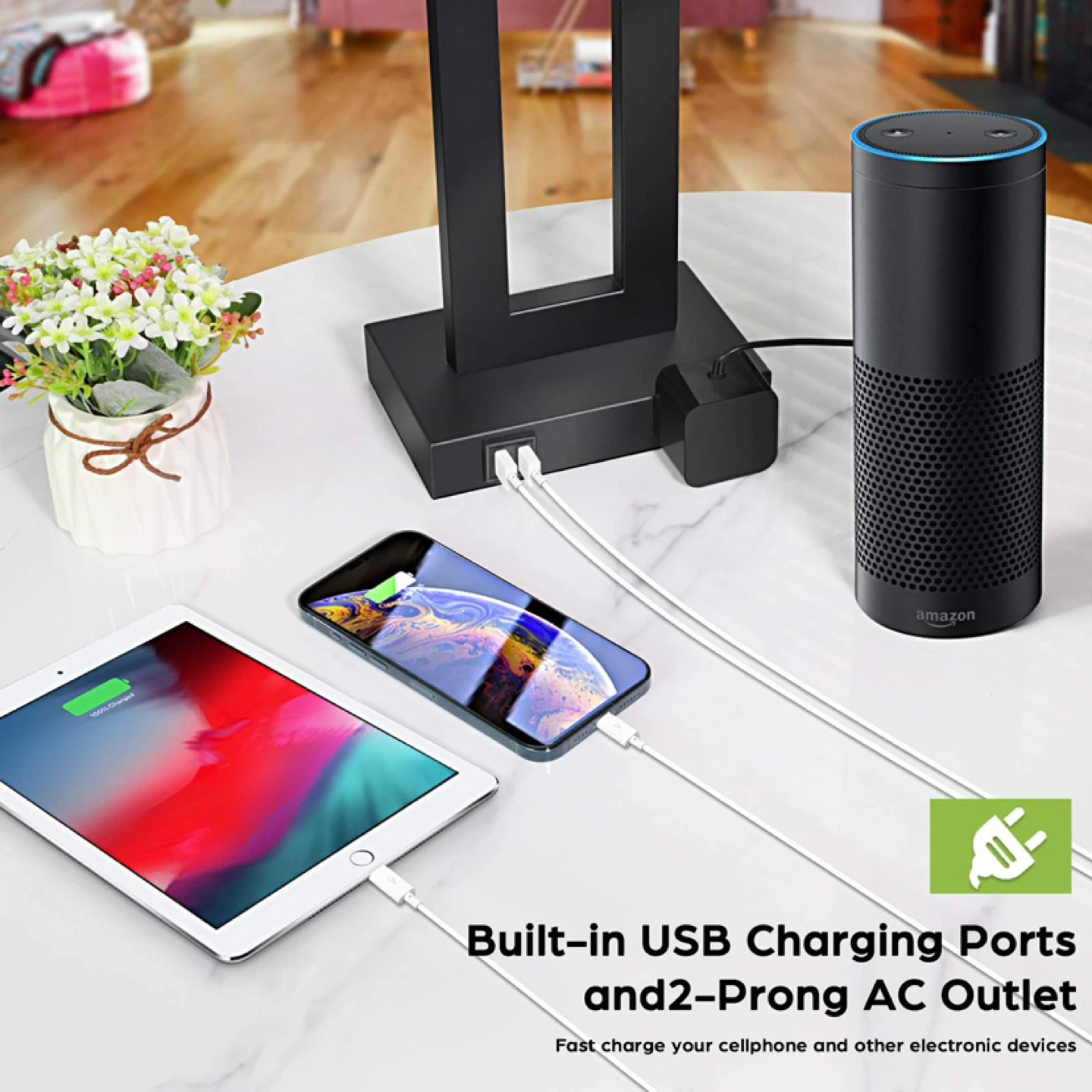 Set of 2 Touch Control Table Lamp with 2 USB Ports - photo 5