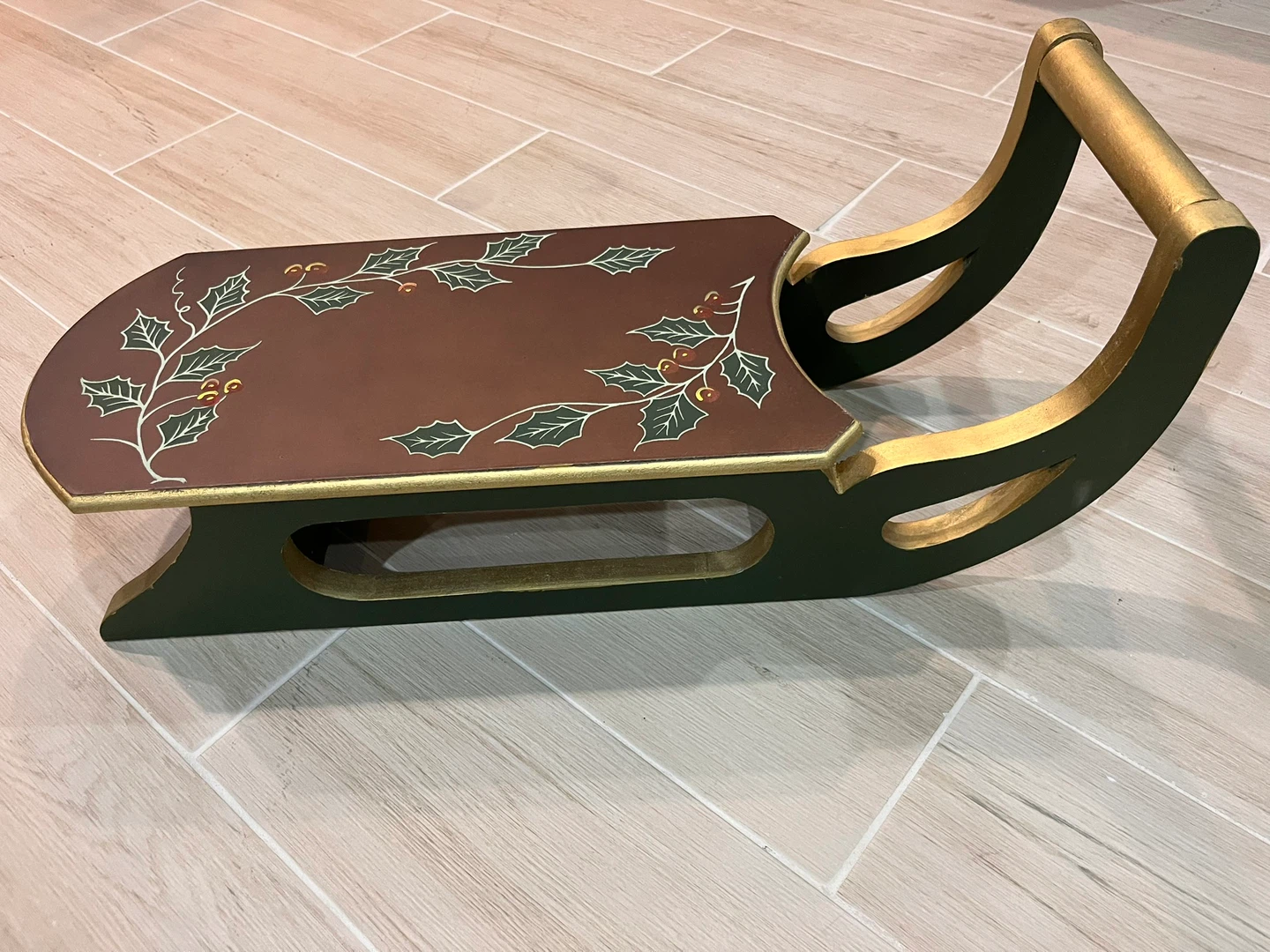 Decorative 23” Wood Sleigh Handpainted Christmas - photo 5