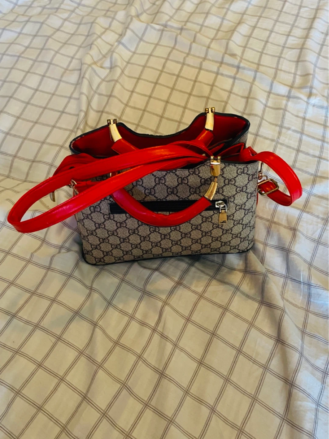 Women's Handbag with Red Accents - photo 2