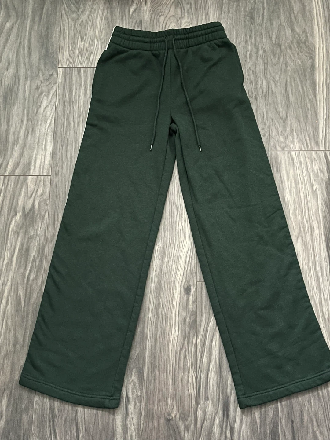 Green Athleisure Wide Leg Sweatpants | Women