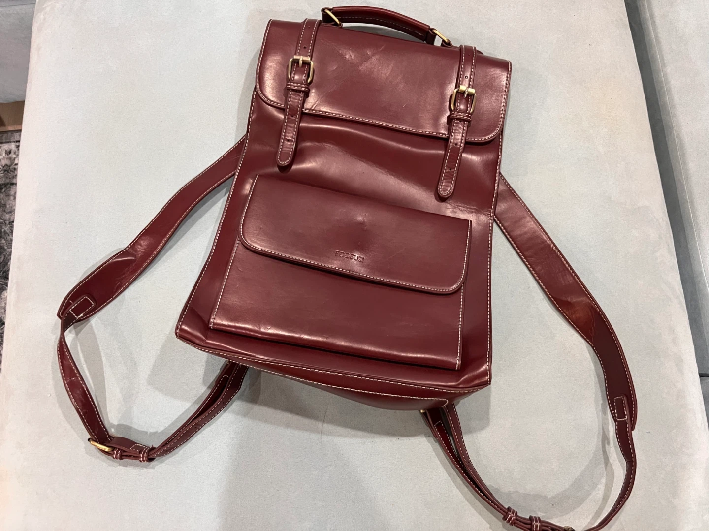 ECOSUSI Large 16” Burgundy Backpack Purse
