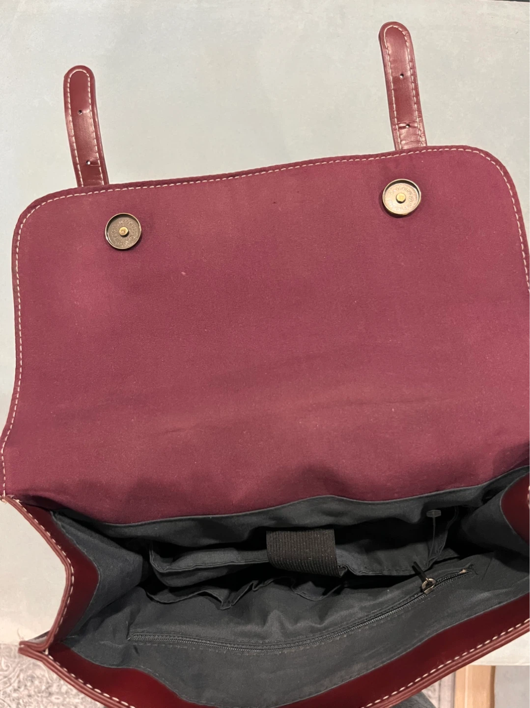 ECOSUSI Large 16” Burgundy Backpack Purse - photo 3