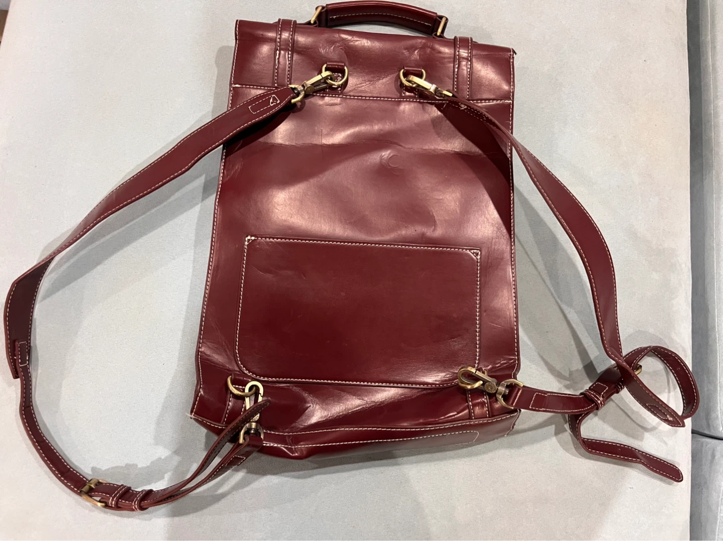 ECOSUSI Large 16” Burgundy Backpack Purse - photo 2