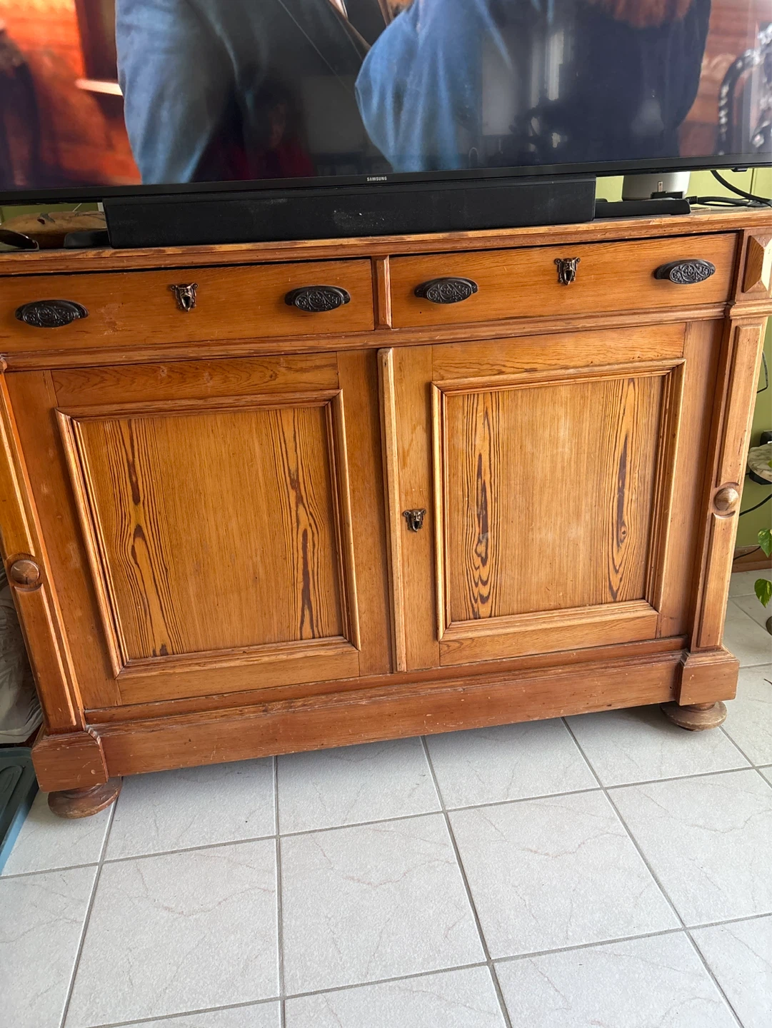 Antique Wooden credenza with Drawers