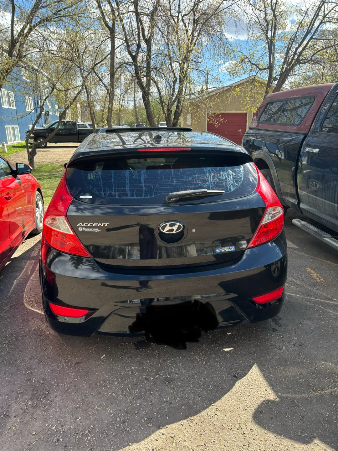 Black Hyundai Accent Hatchback