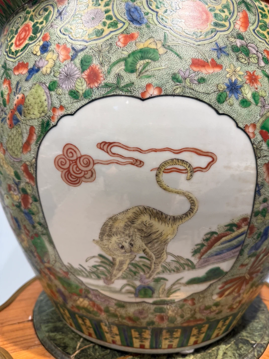 Large Ceramic Fish Bowl Planter with Dragon Motif - photo 2