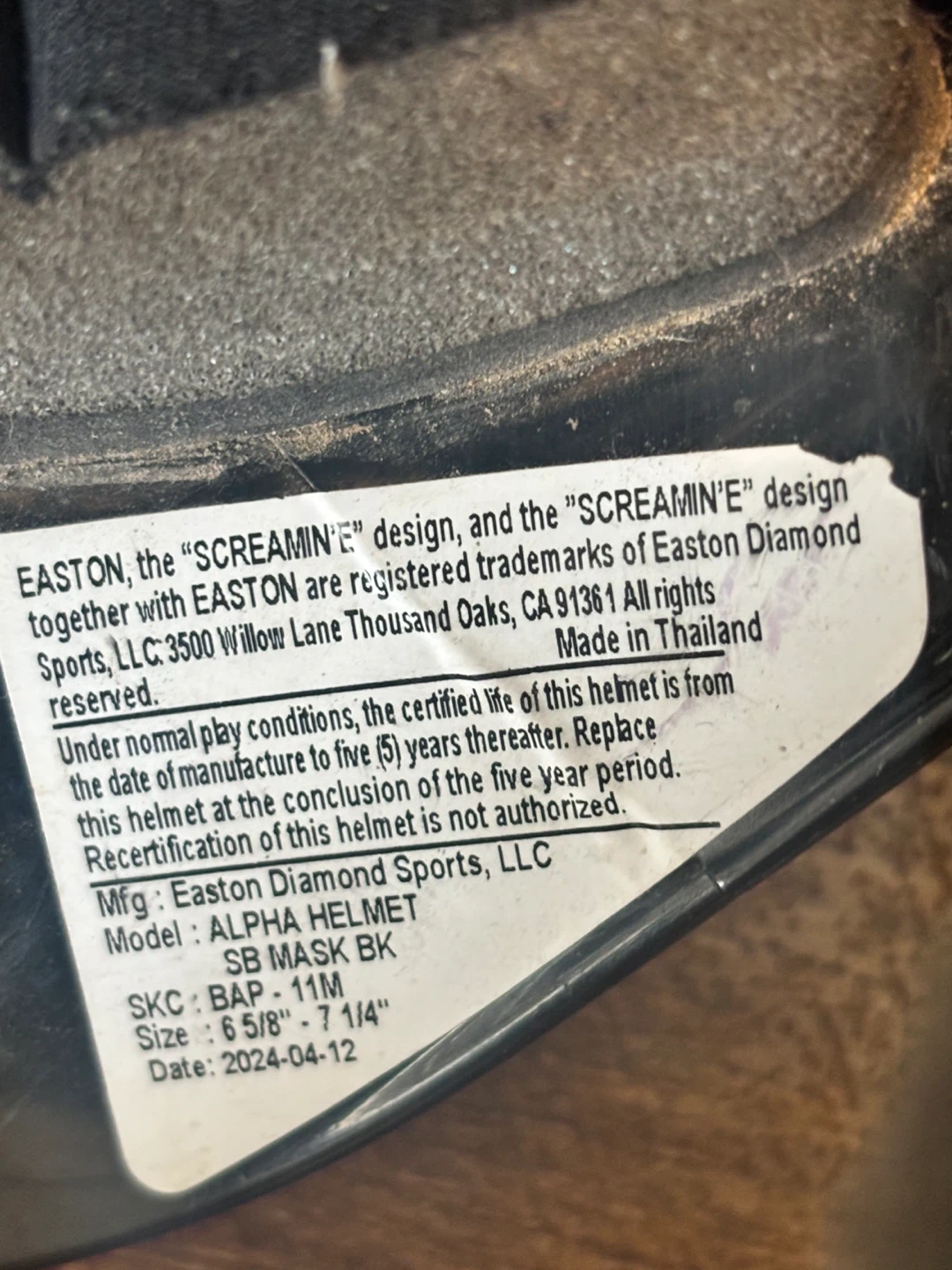 Easton Alpha Helmet SB Mask BK - photo 2