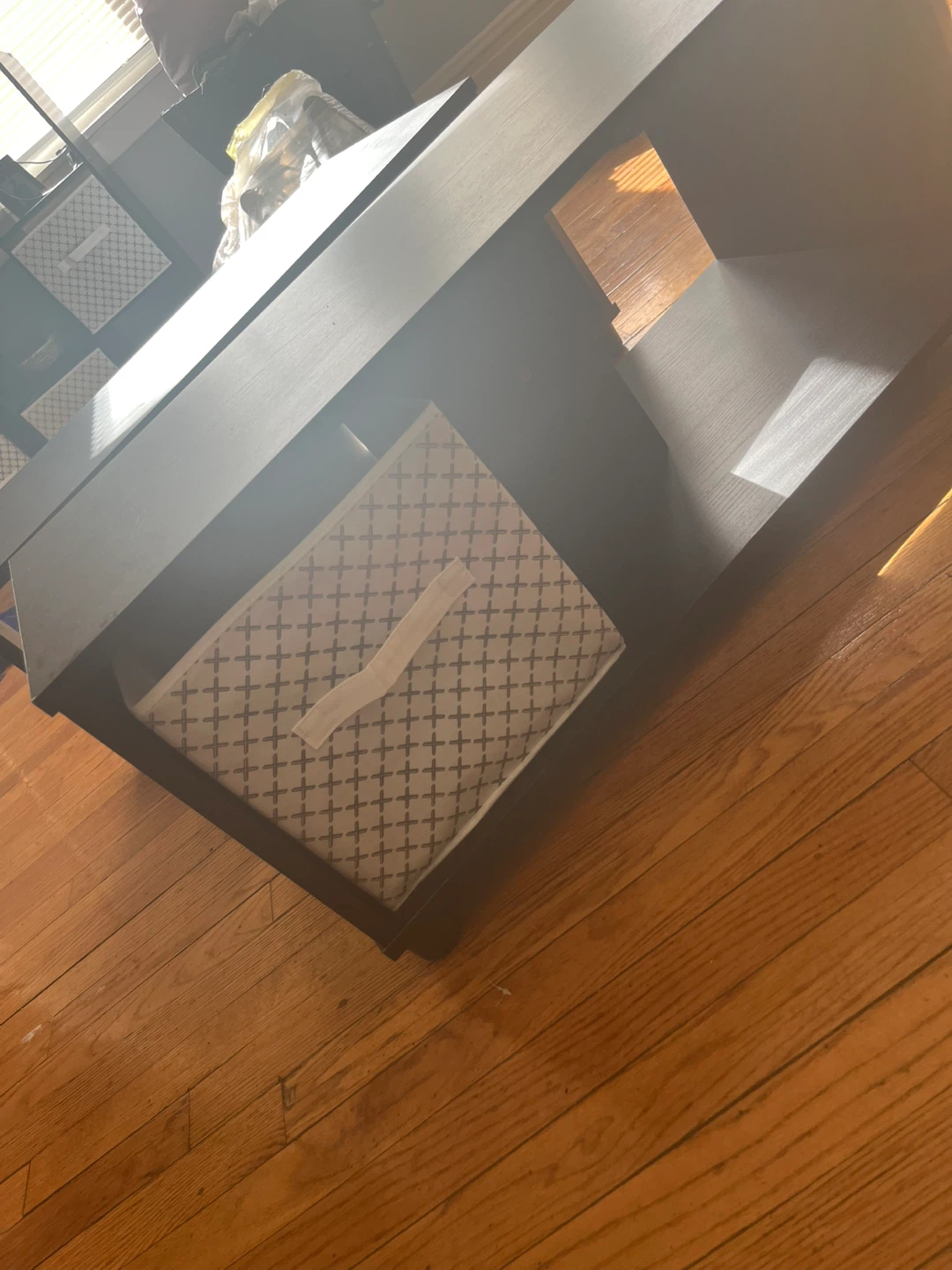 Black Storage Cube Organizer with Fabric Bins - photo 4