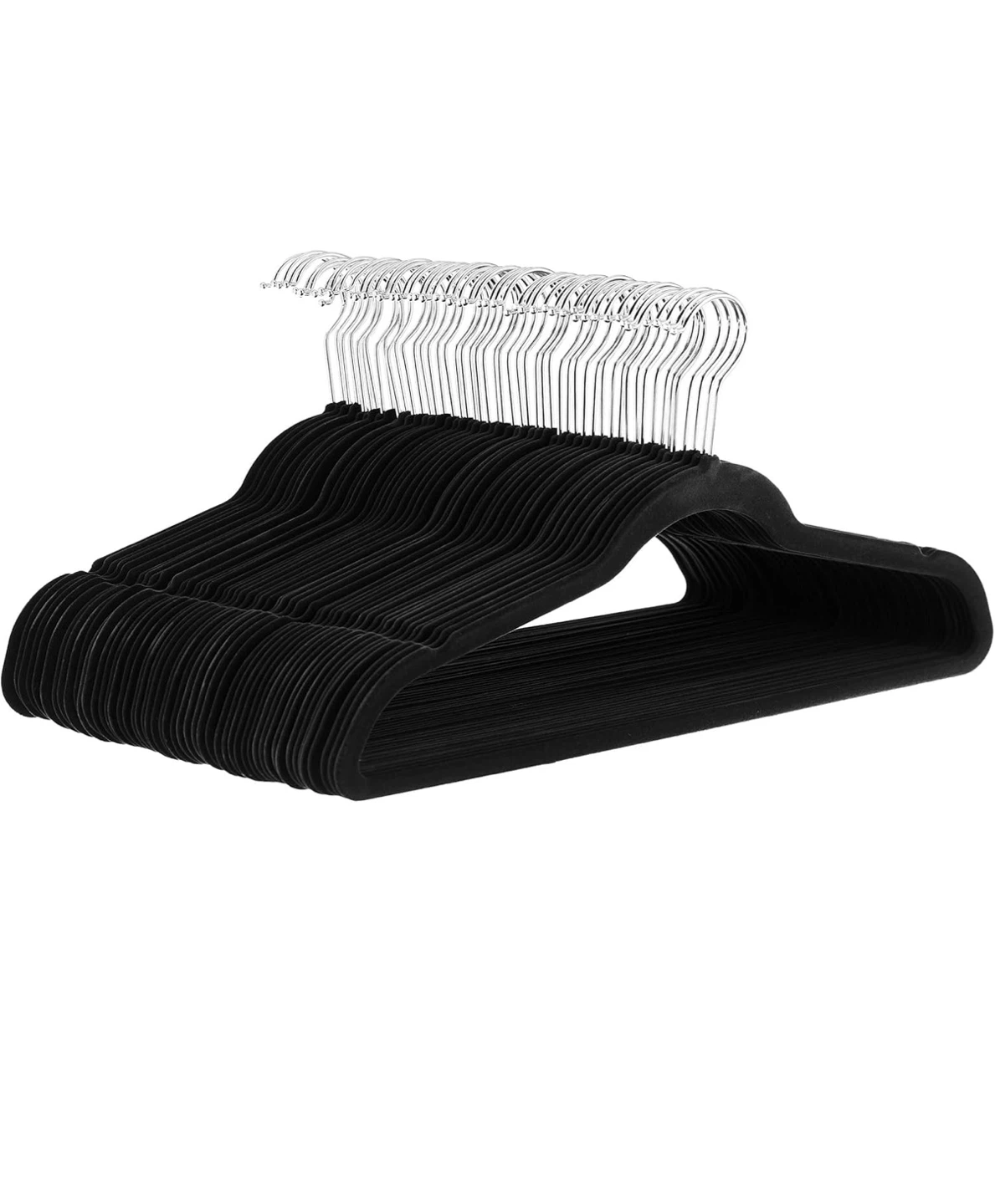 Black Velvet Hangers - Pack of 40