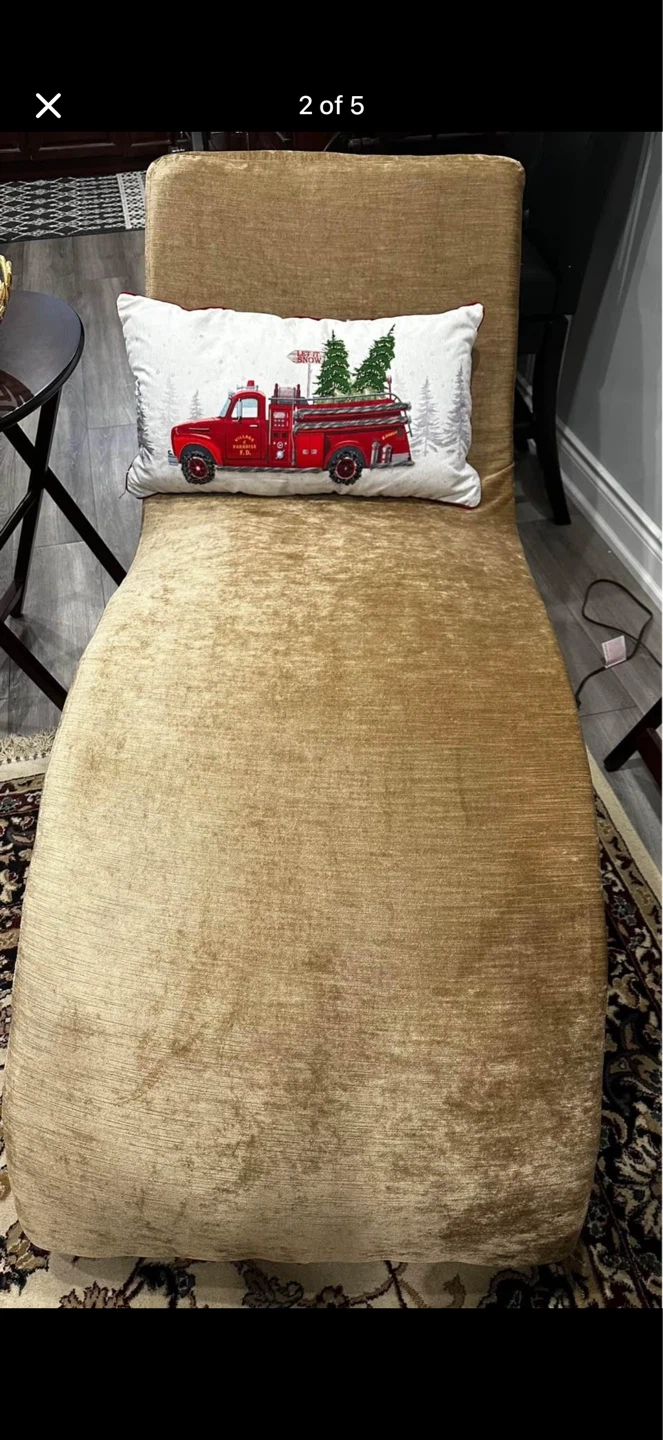 Gold Velvet Chaise Lounge Chairs - photo 2