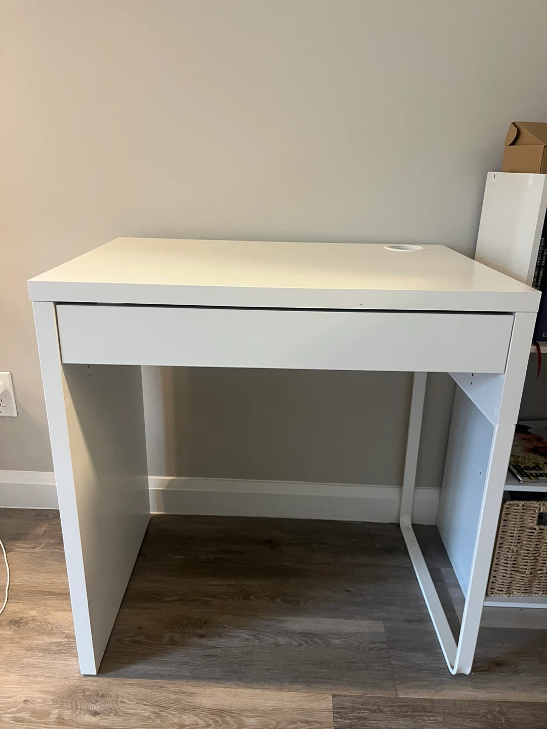 White IKEA MICKE Desk