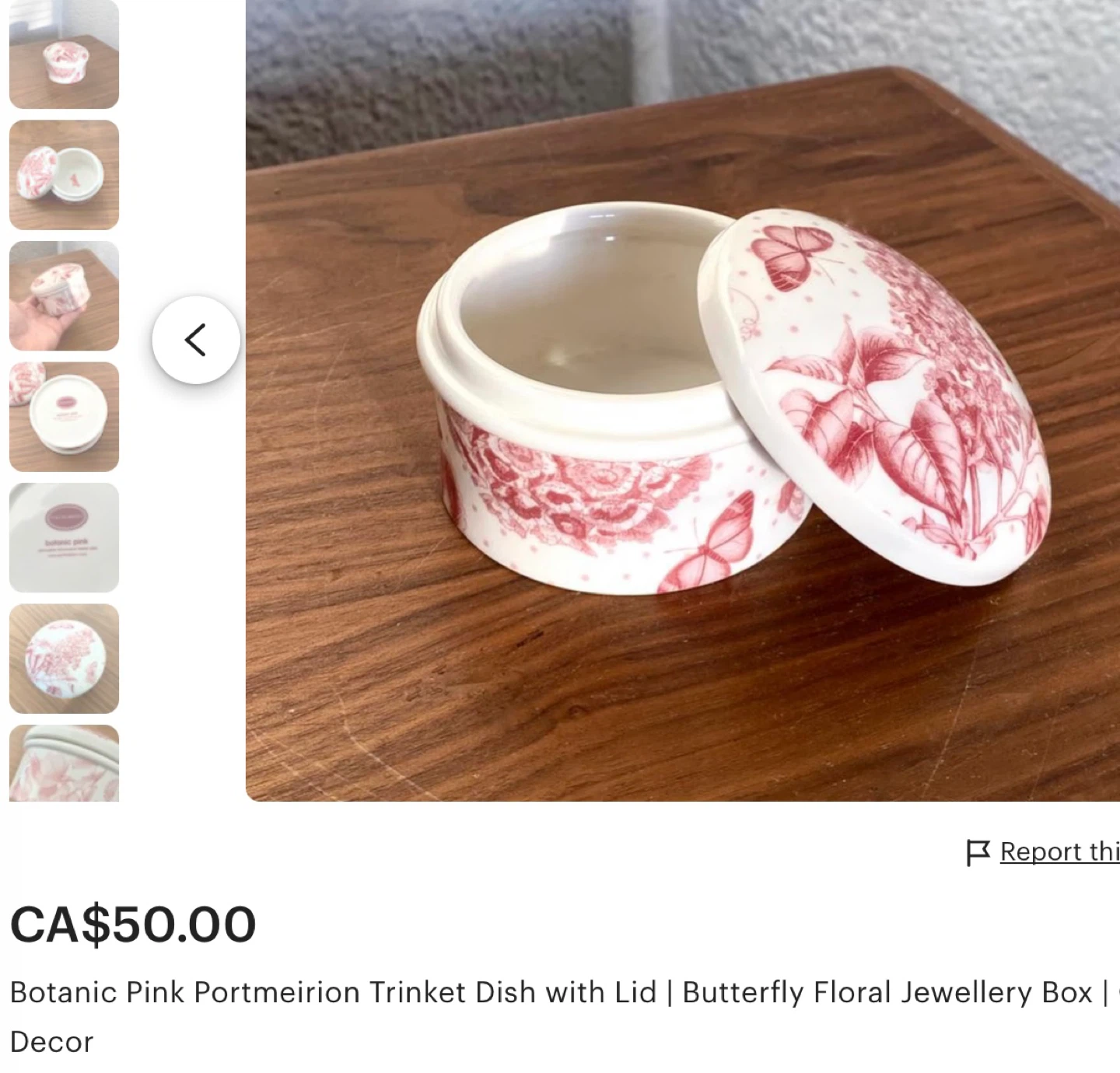 Portmeirion Botanic Pink Trinket Dish - photo 5