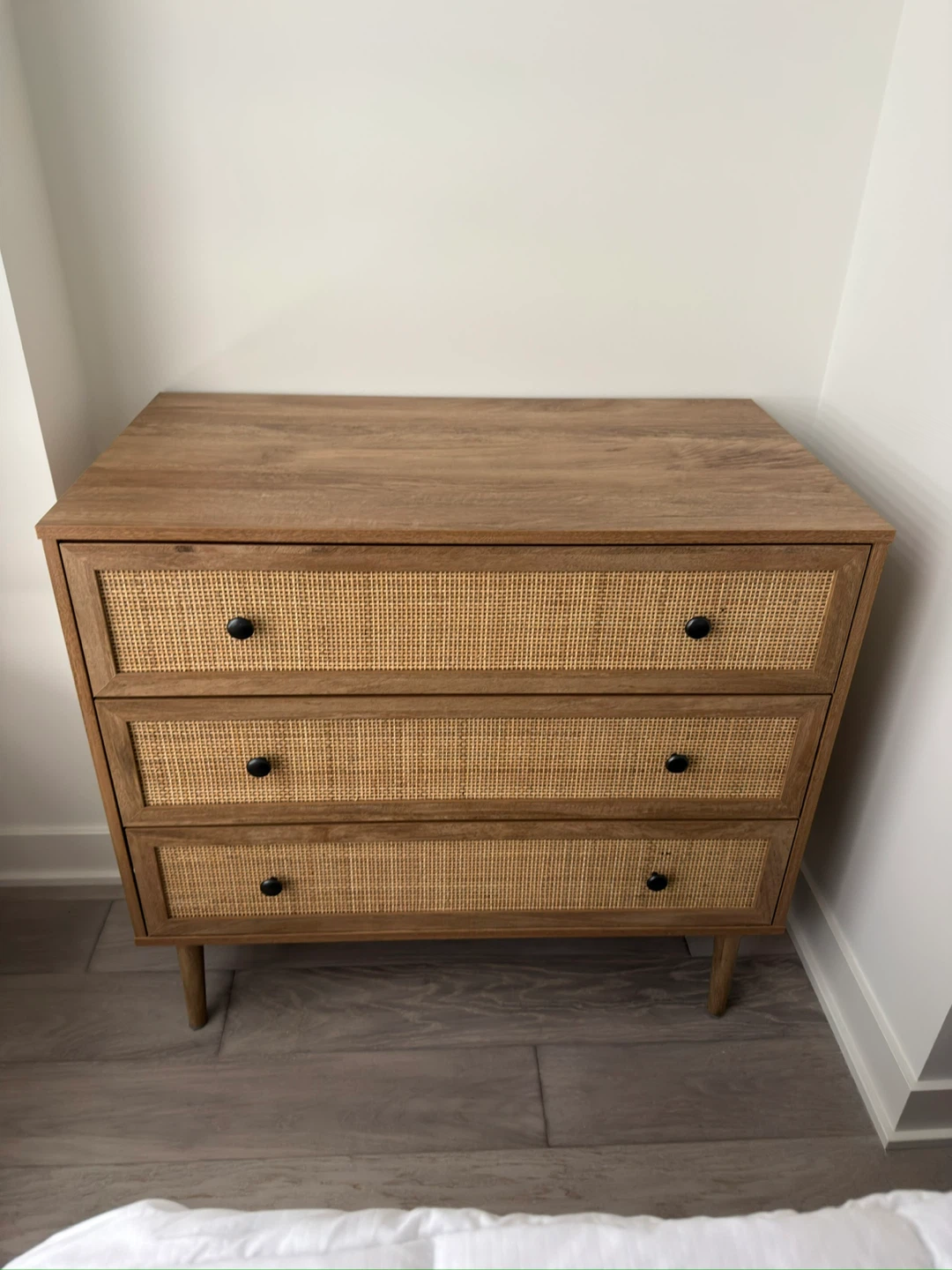 3 Drawer Rattan Dresser